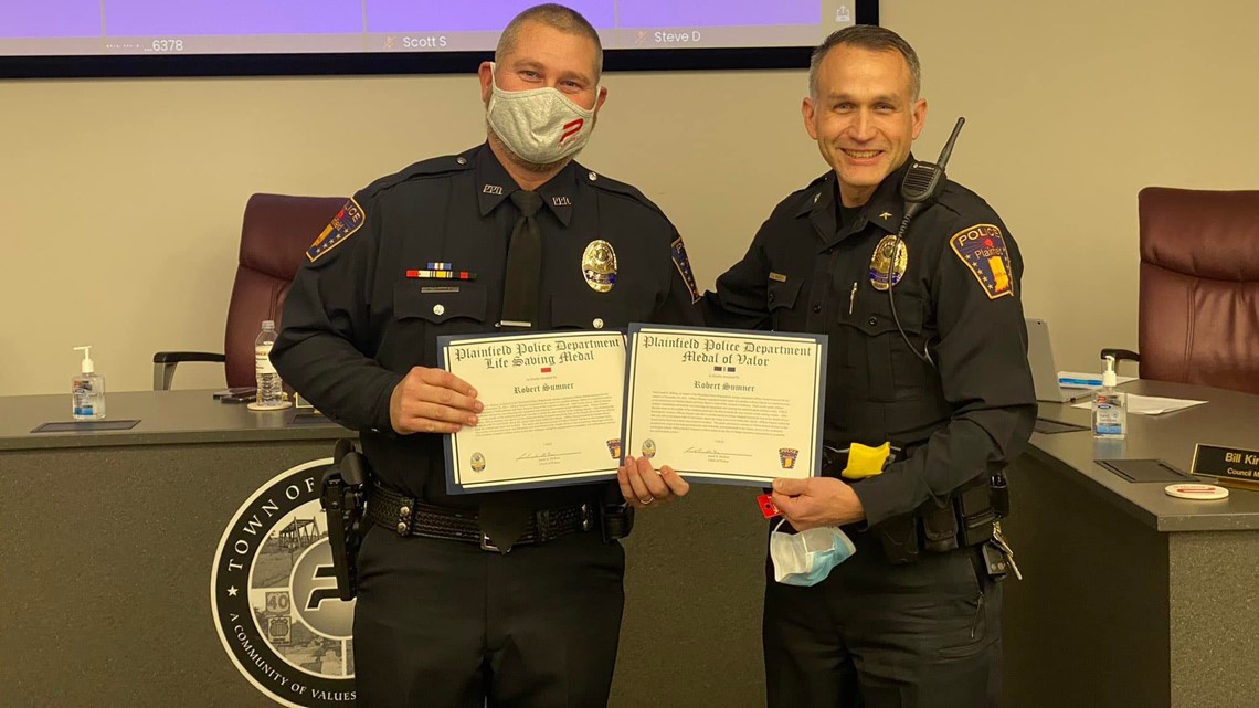 Plainfield officer Robert Sumner honored for life-saving efforts | wthr.com