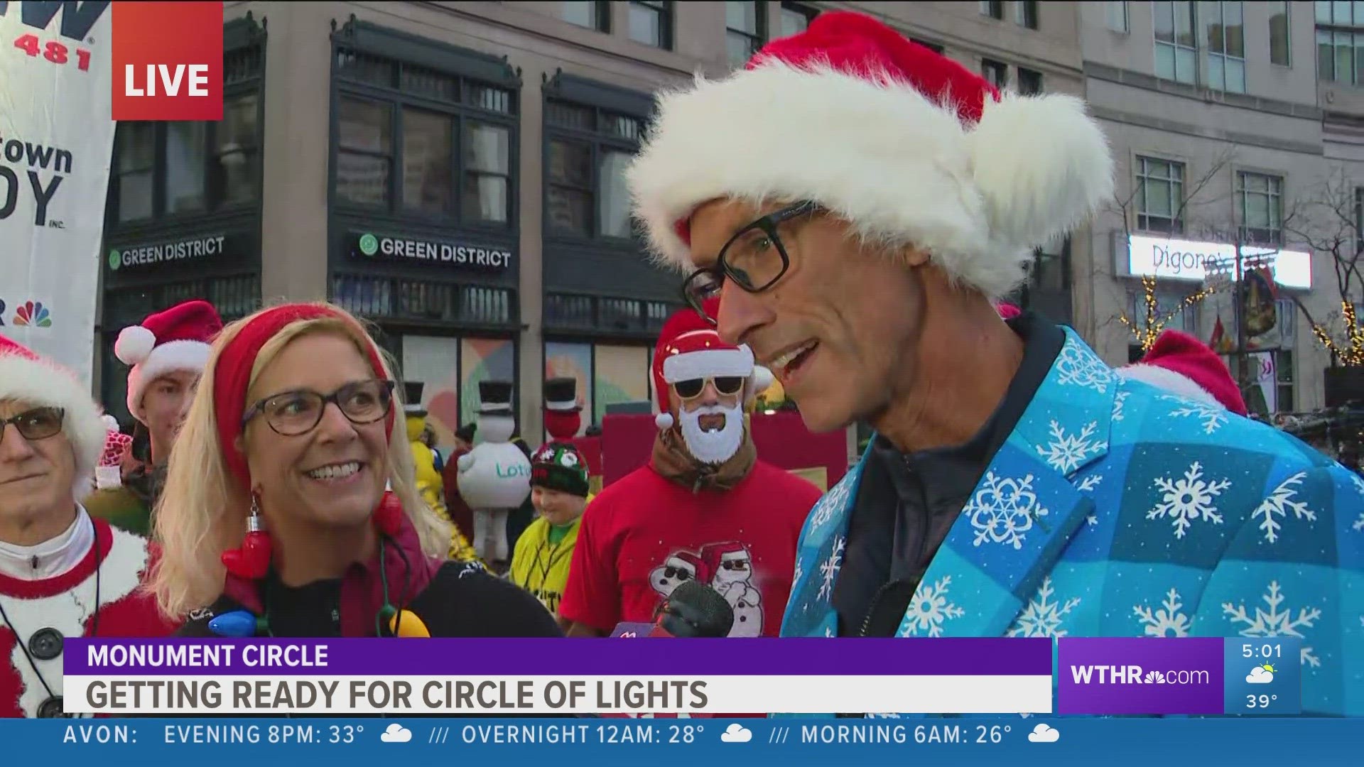 13News reporter Gina Glaros reports from Monument Circle where the 2023 edition of the Circle of Lights is about to begin.