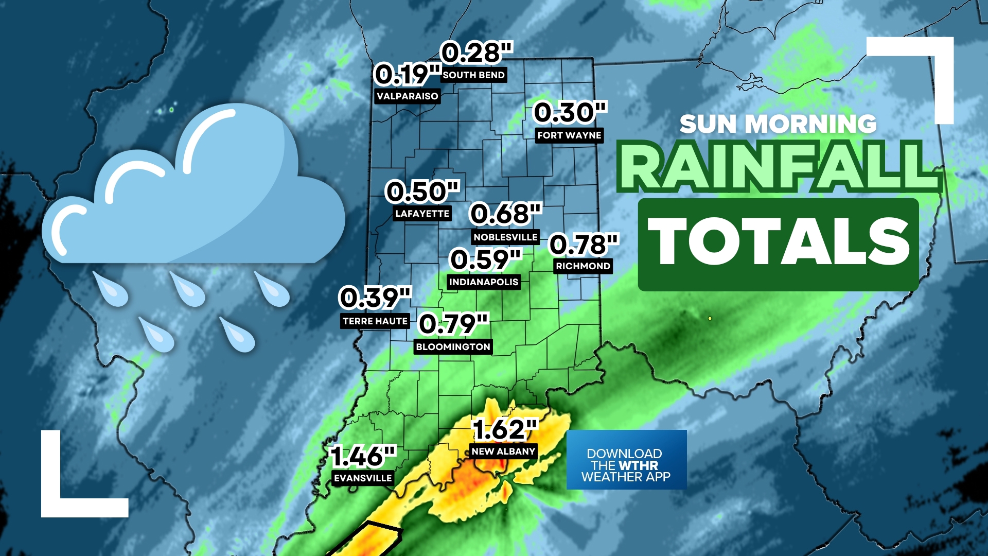 How much rain did we pick up across Indiana early Sunday morning ...