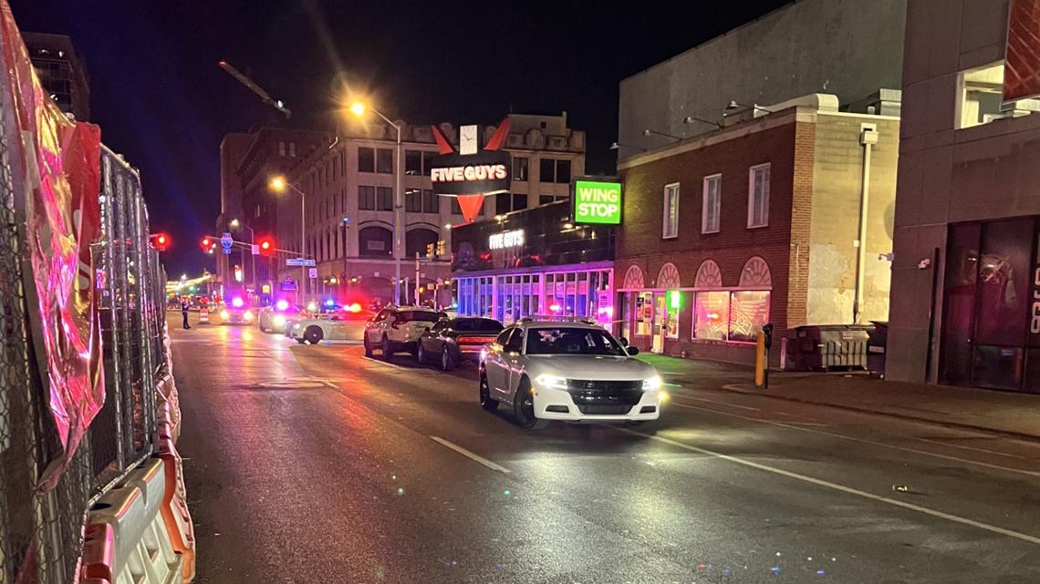 Surveillance video shows 2 men attacking man before he shoots 1 of them in downtown Indianapolis, according to court documents