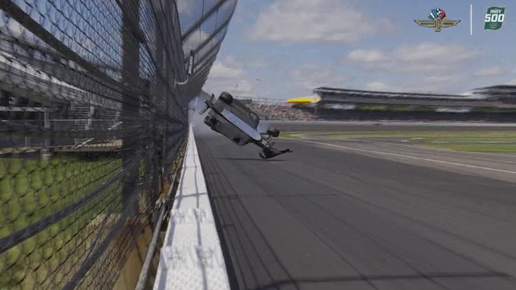 Colton Herta crashes heavily in Indy 500 qualifying, hours after Marcus Armstrong’s practice wreck