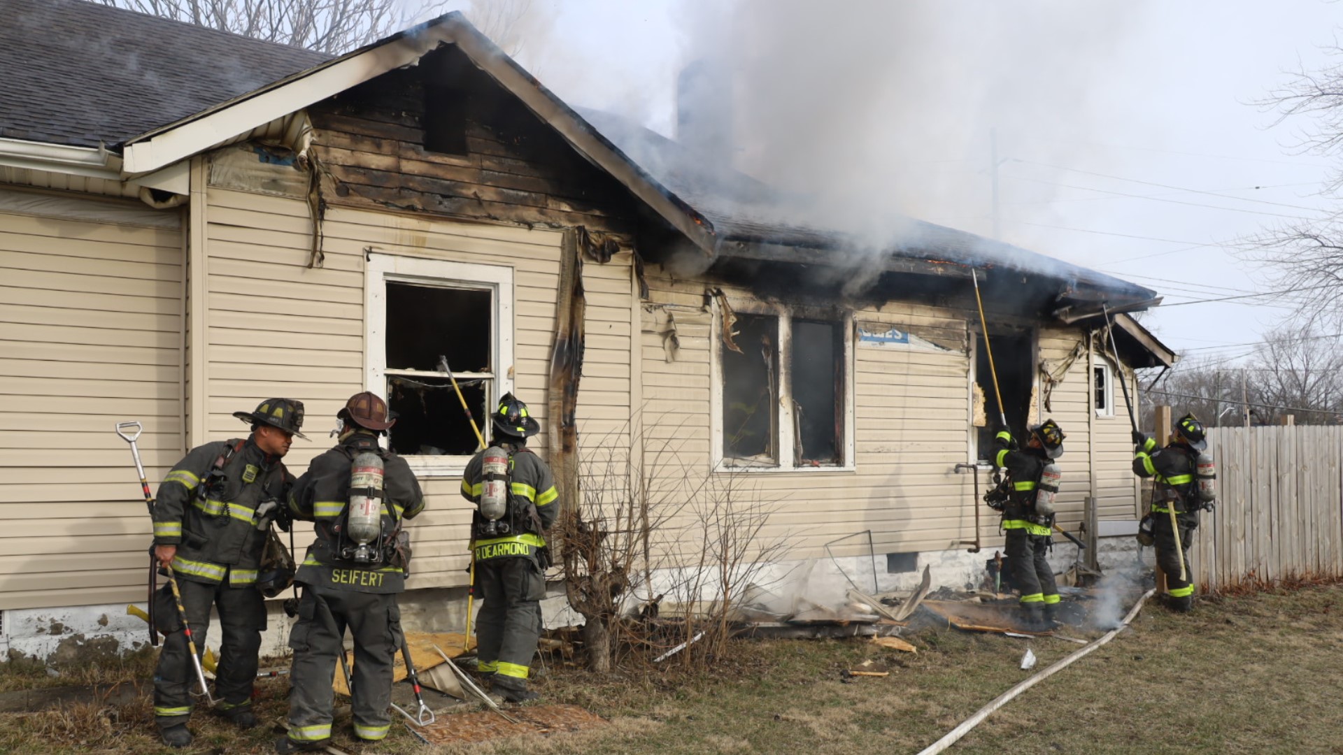 An IFD firefighter was seriously injured in a fire that was believed to be intentionally set at Massachusetts and Rural on Tuesday.