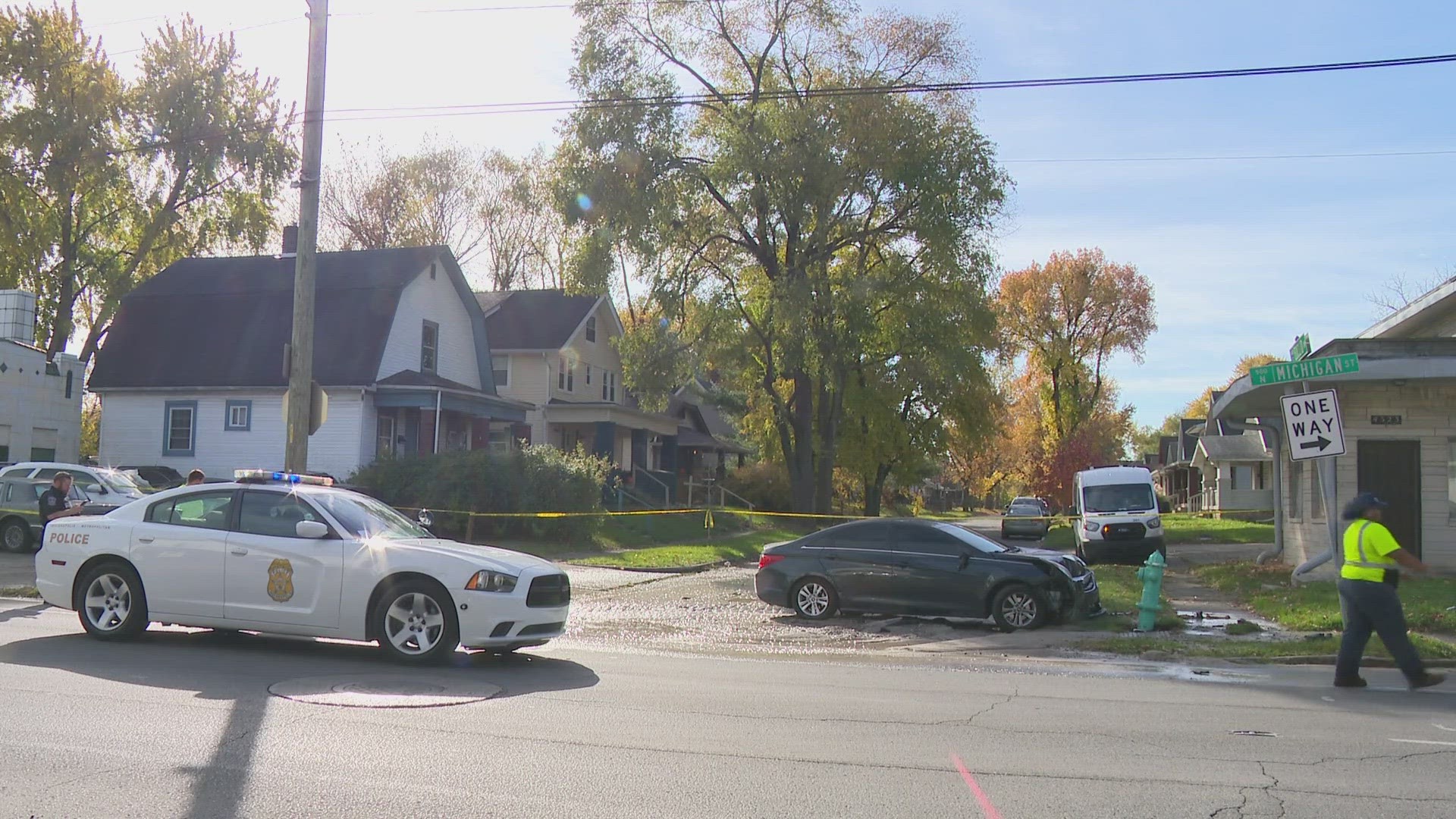 The crash happened around 9:15 this morning.. at the intersection of East Michigan and North Euclid Avenue.