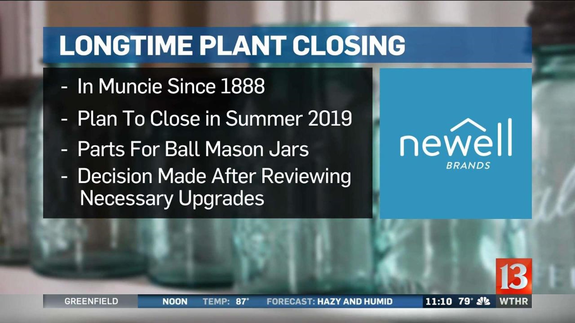 Mason Jar Factory Closing