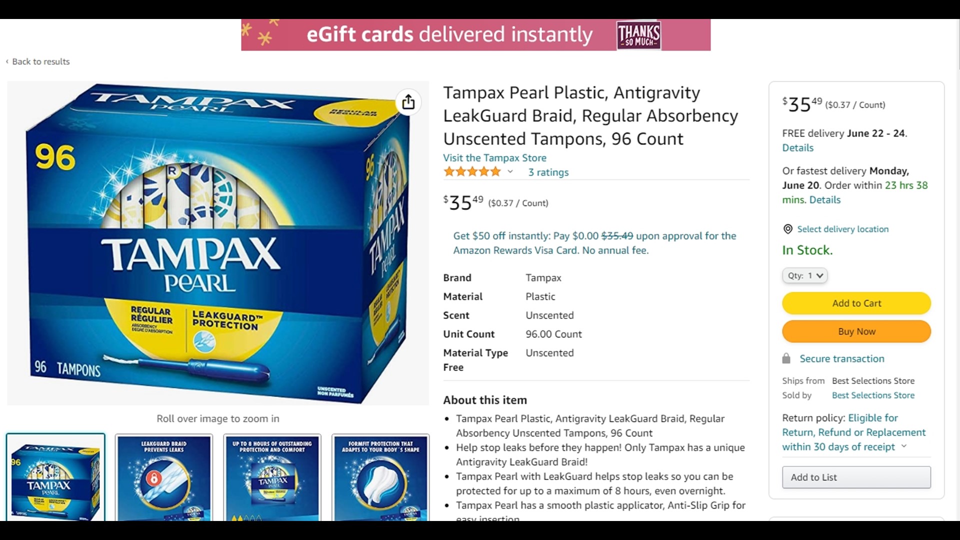 Where to find tampons online amid ongoing shortages