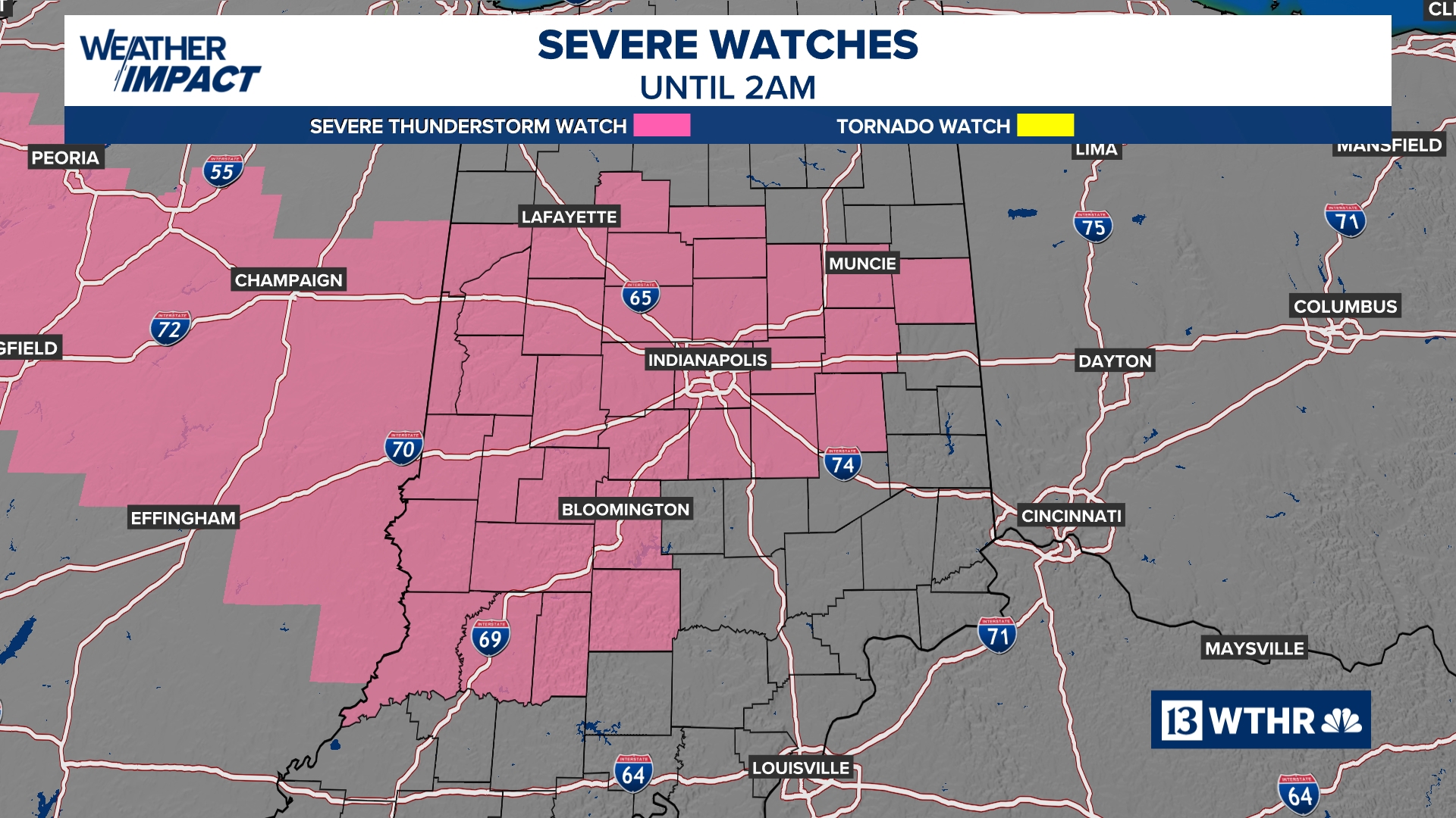 Severe Thunderstorm Watch in effect until 2am for much of central ...