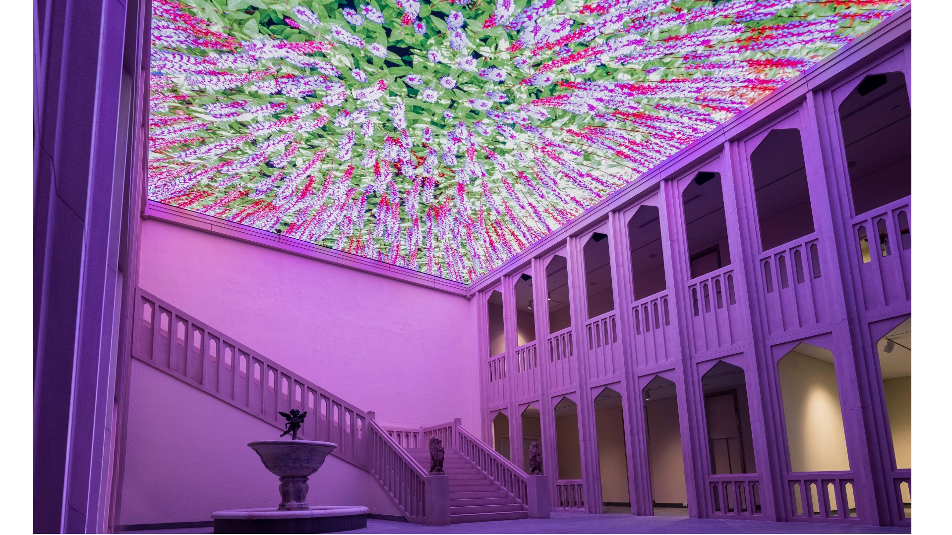 A mesmerizing digital display is at the center of the revamped Clowes Pavilion courtyard, while other works of art have been redisplayed.