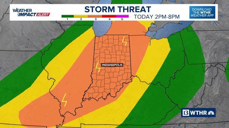 Scattered severe storms across Indiana | Weather Impact Alert Day ...