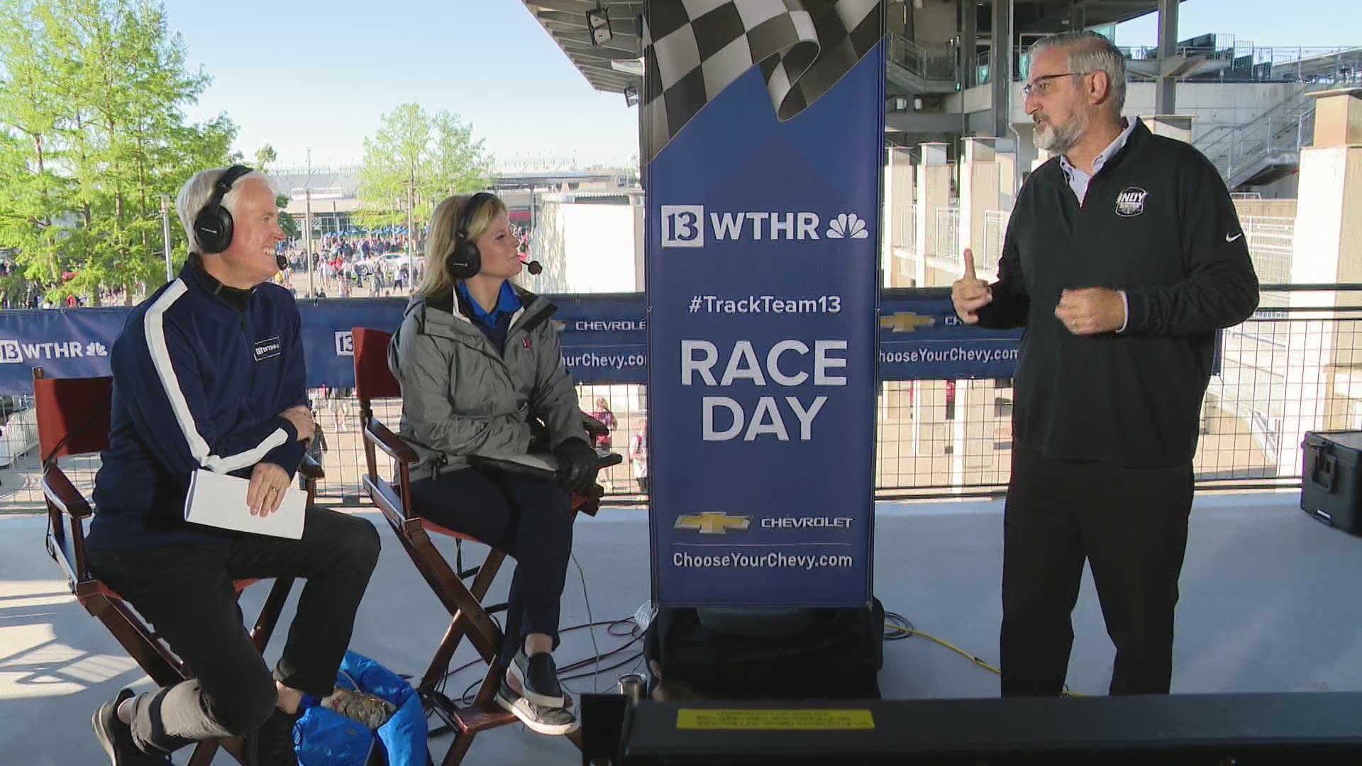 Gov. Eric Holcomb joined TrackTeam13 for a live interview before the Indianapolis 500 Sunday.