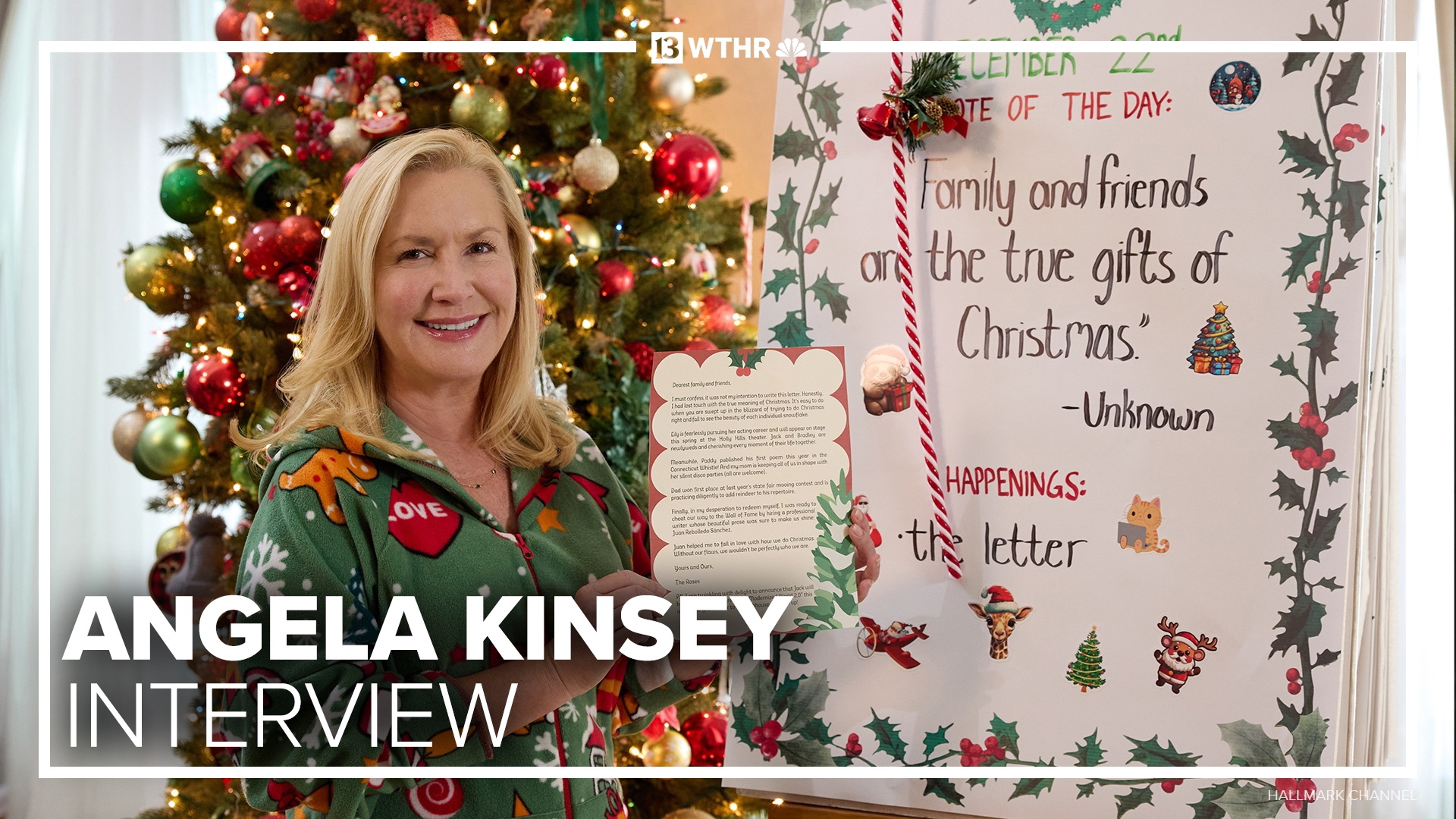 "Confessions of a Christmas Letter," starring Angela Kinsey, is airing this holiday season on Hallmark Channel and streaming on Hallmark+.