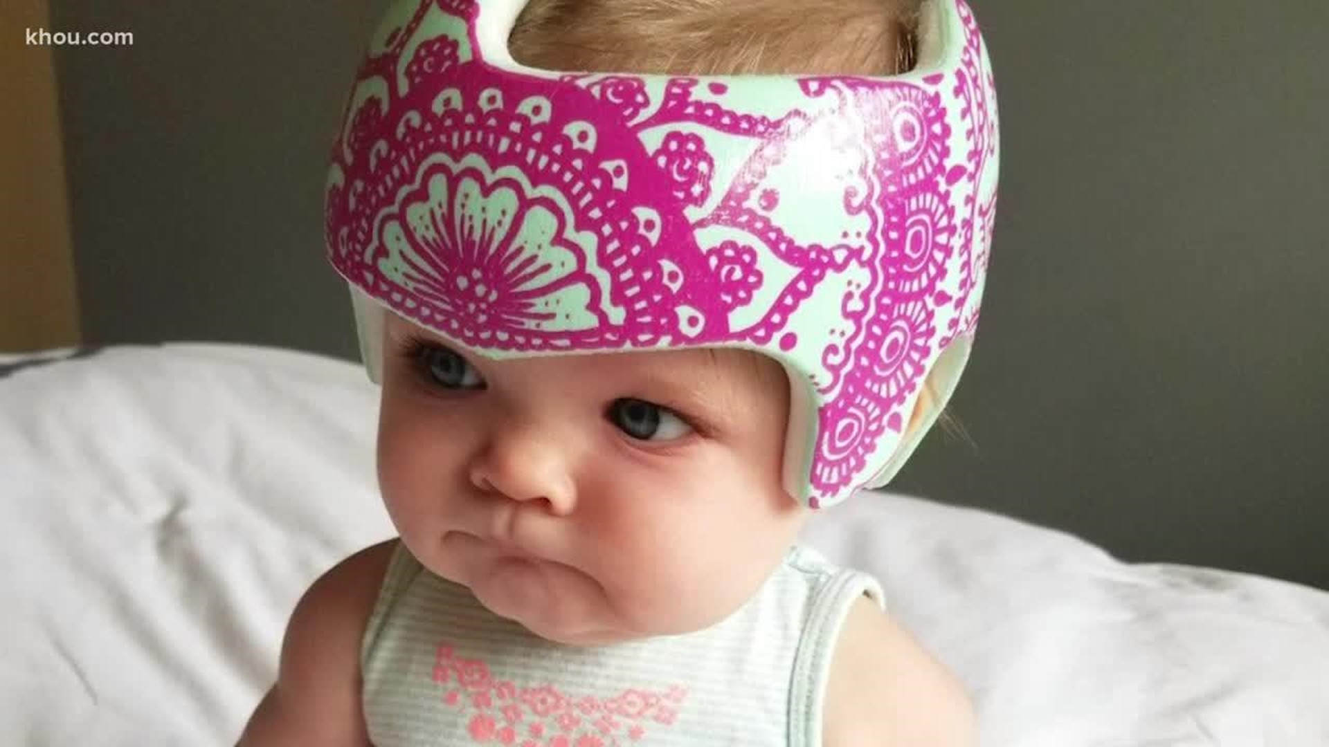 Texas mom paints cranial helmets for babies for free