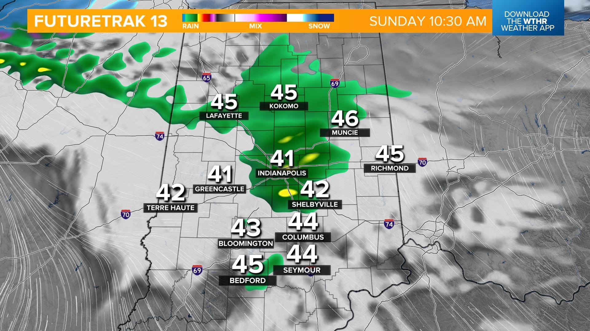 WTHR Live Doppler 13 Weather Blog: Rain exits, warmer Sunday | wthr.com