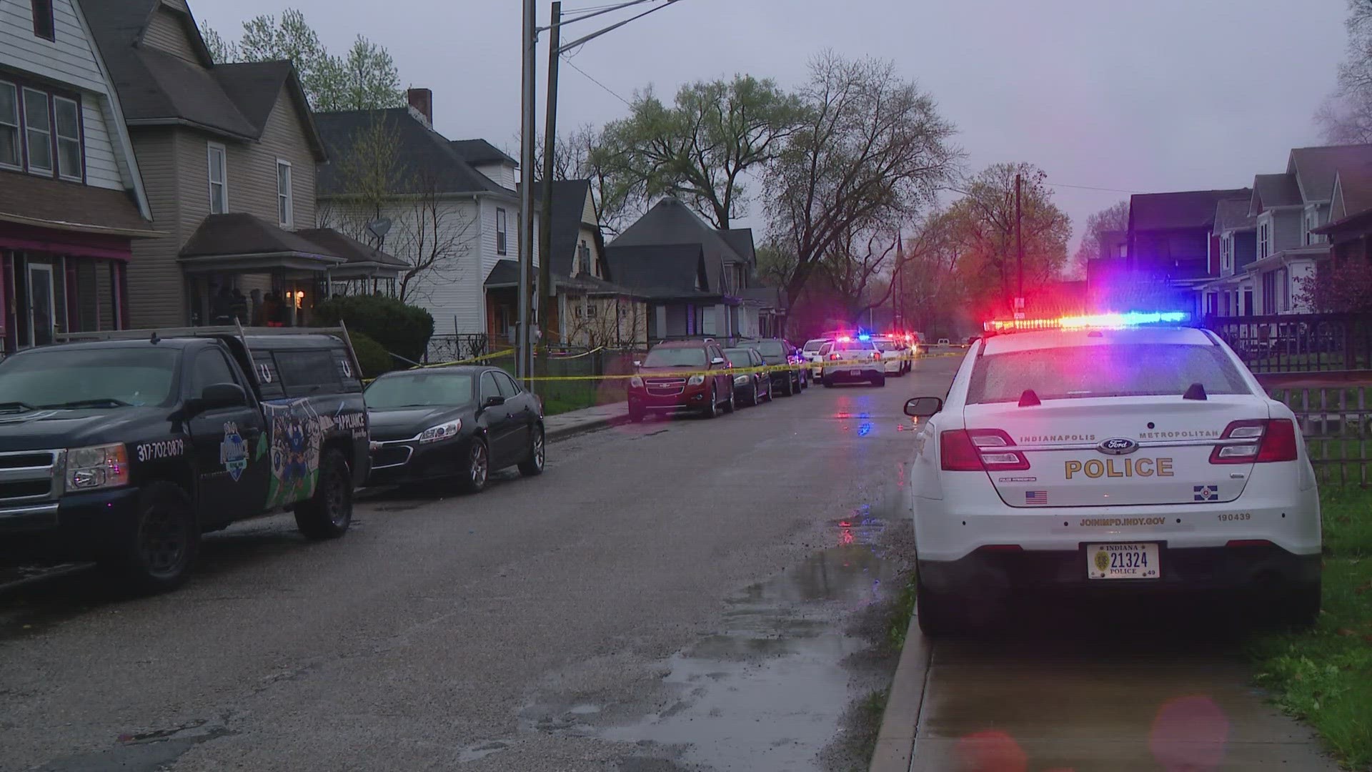 The shooting happened around 7 p.m. Wednesday on Graceland Avenue, just east of Crown Hill Cemetery.