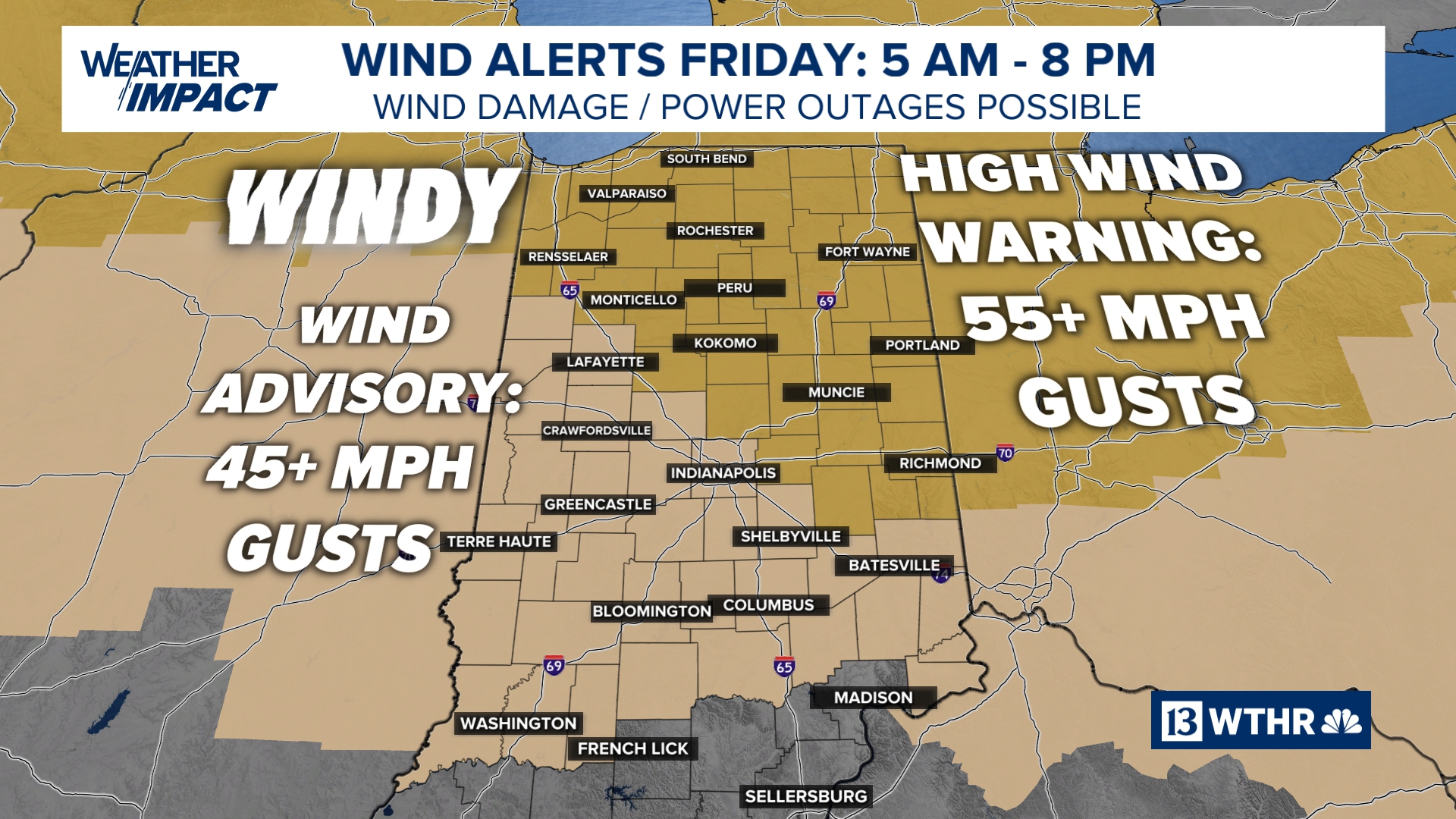 Weather Impact Alert: High wind warning Friday | 13Weather Blog | wthr.com