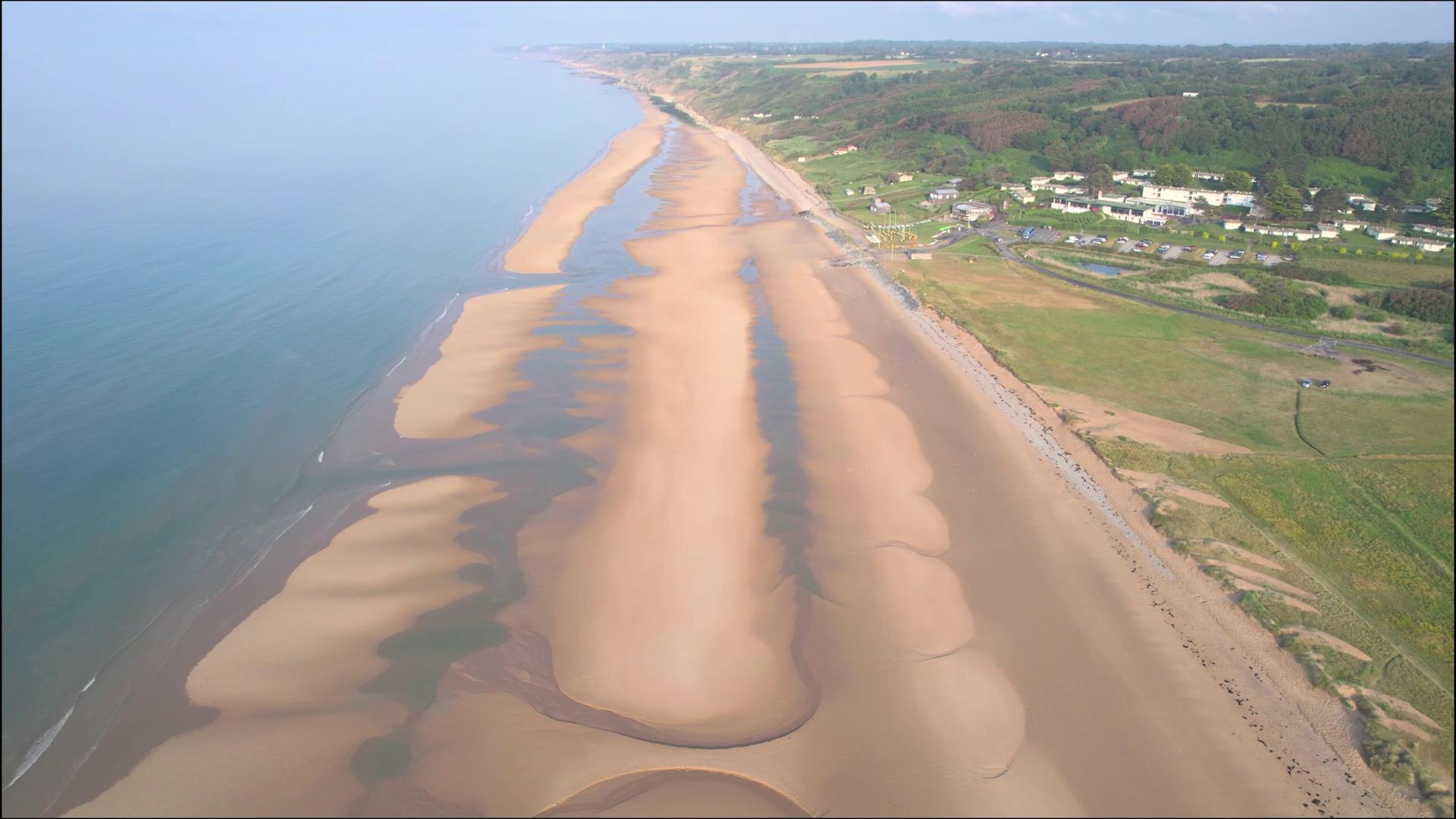 Drone footage from Omaha Beach in Florida.