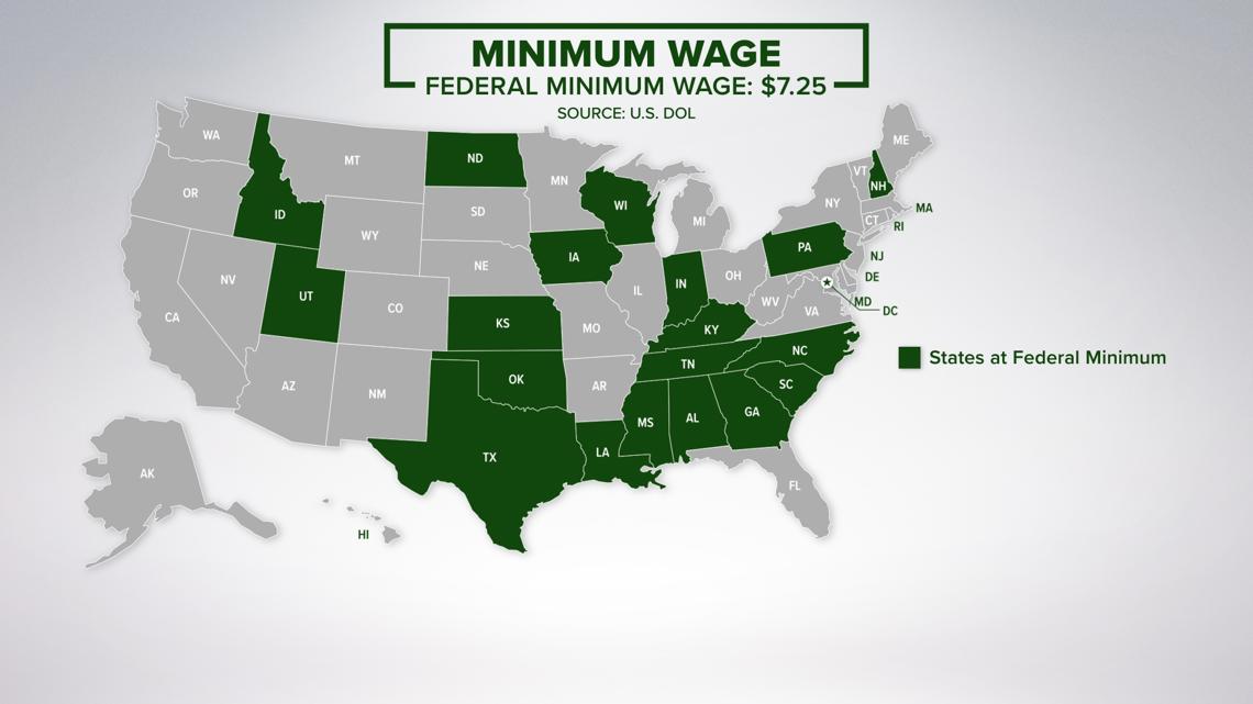 19 states to raise minimum wage in 2026, but not Indiana | wthr.com