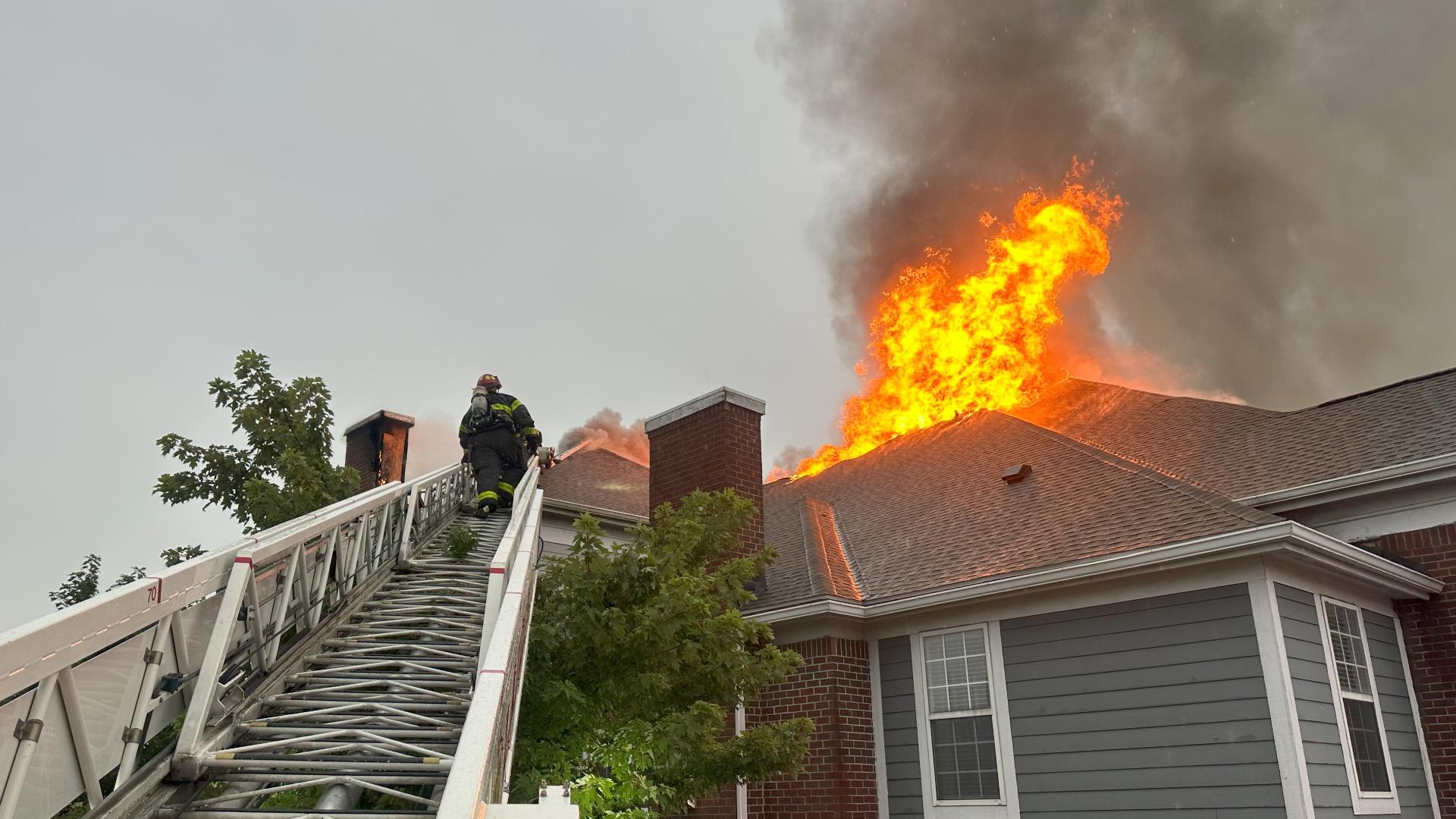 One firefighter was slightly injured in the fire at Bayview Club Apartments Wednesday.