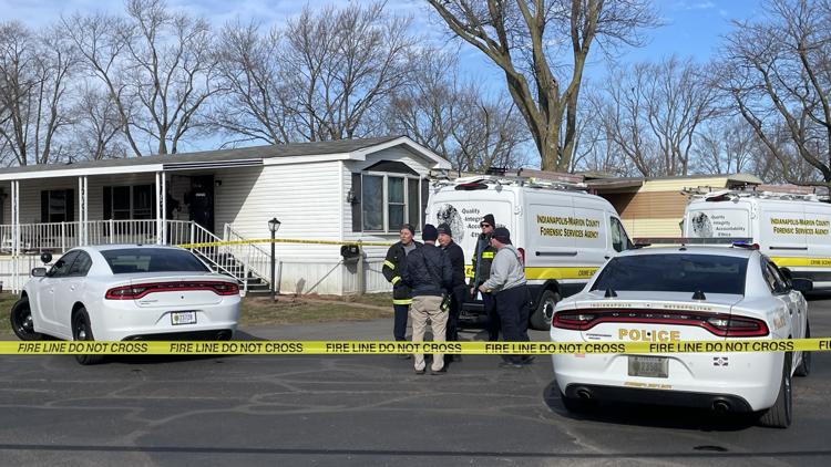 Man arrested on murder, arson charges after 59-year-old woman found dead in burned mobile home on Indy's west side