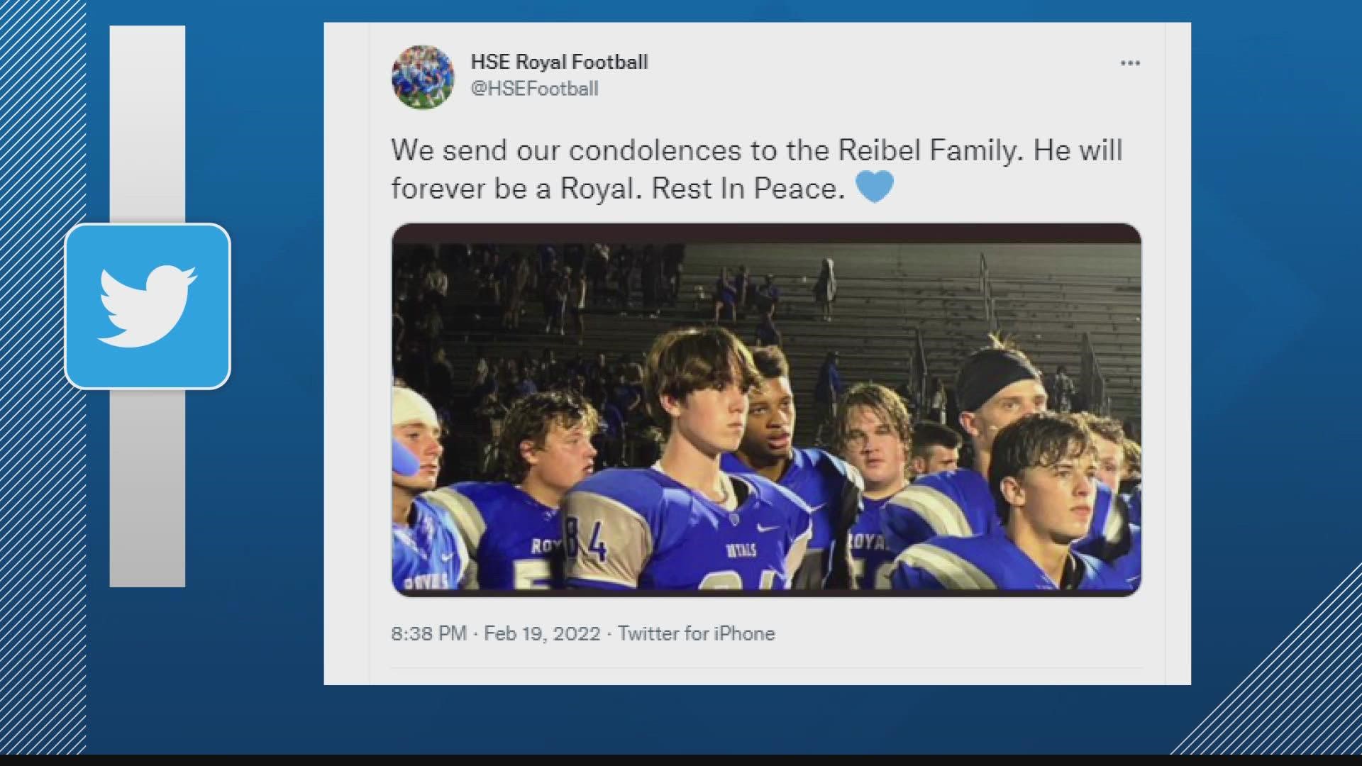 Jake Reibel, a former Hamilton Southeastern student who attended Fishers High school, died in a crash on Saturday morning.