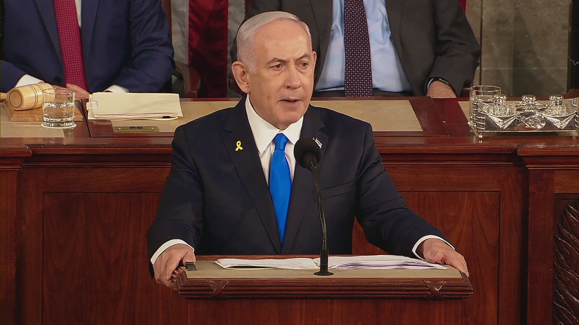 NBC's Andrea Mitchell reports on the Fiery Speech Israeli Prime Minister Netanyahu gave To Congress Defending the War In Gaza And Denouncing Protesters Ahead Of His