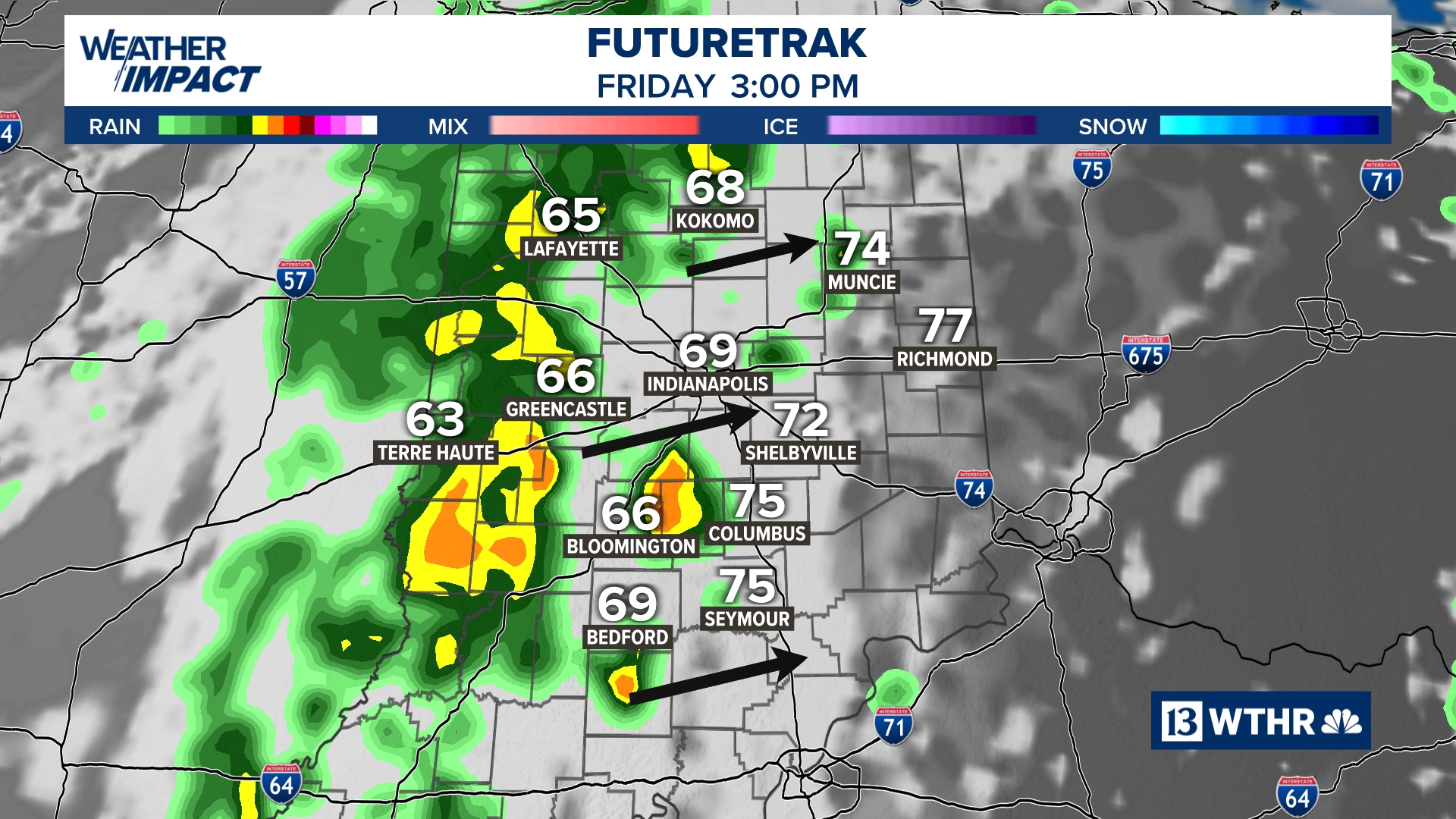 Timing rain and storms Friday across Indiana | 13Weather Blog | wthr.com