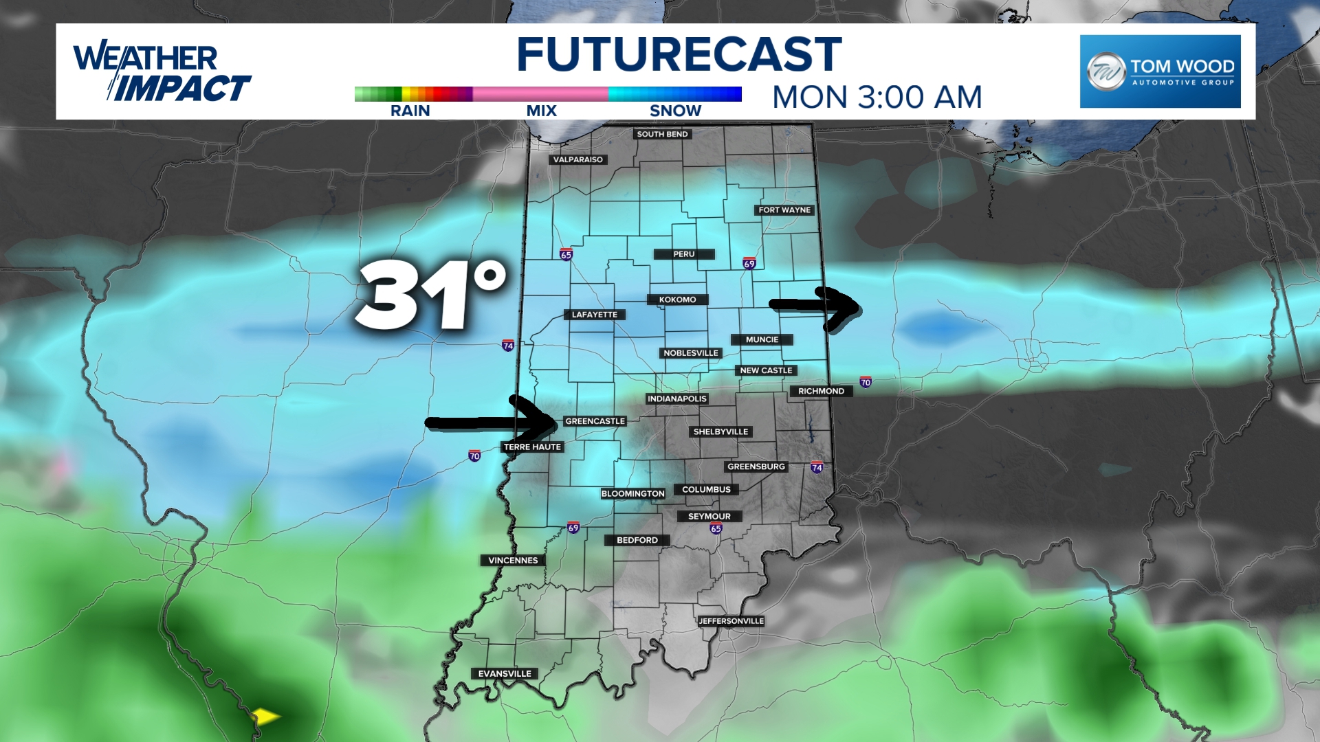 2 rounds of wintry mix and snow for Indiana this weekend | 13Weather ...