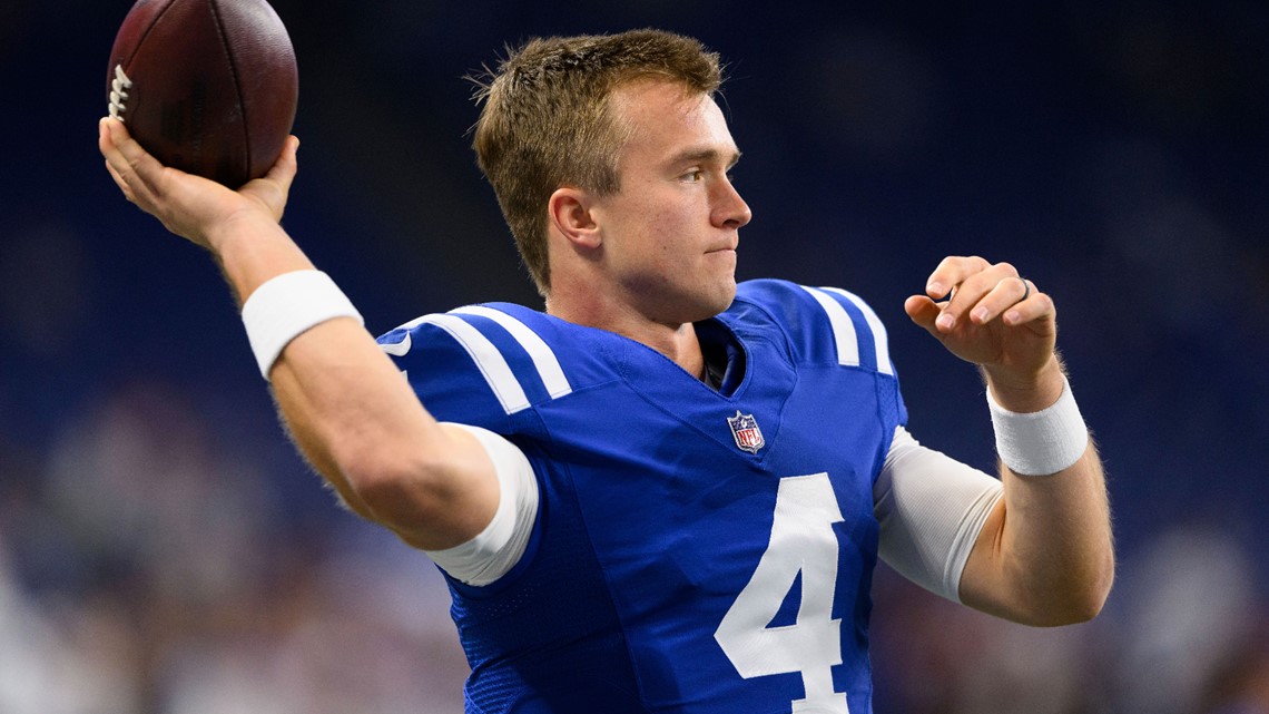 October 30, 2022: Washington Commanders quarterback Taylor Heinicke (4)  passes the ball during NFL game against the Indianapolis Colts in  Indianapolis, Indiana. John Mersits/CSM/Sipa USA.(Credit Image: © John  Mersits/Cal Sport Media/Sipa USA