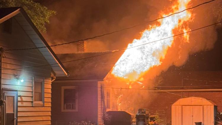 Fire heavily damages house in Pendleton