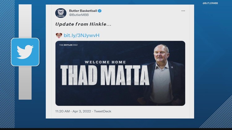 Butler hires Thad Matta to return as head basketball coach