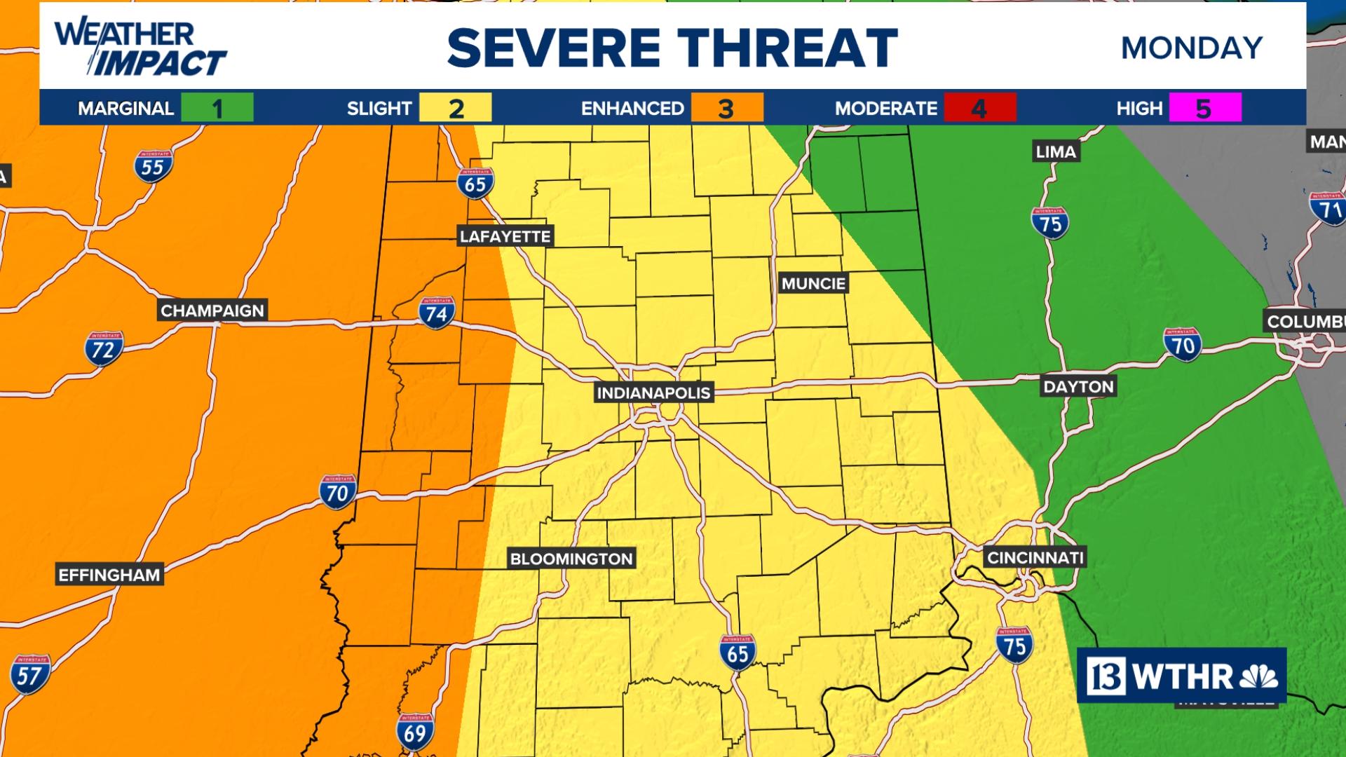 Severe storm risk Monday | 13Weather Blog | wthr.com