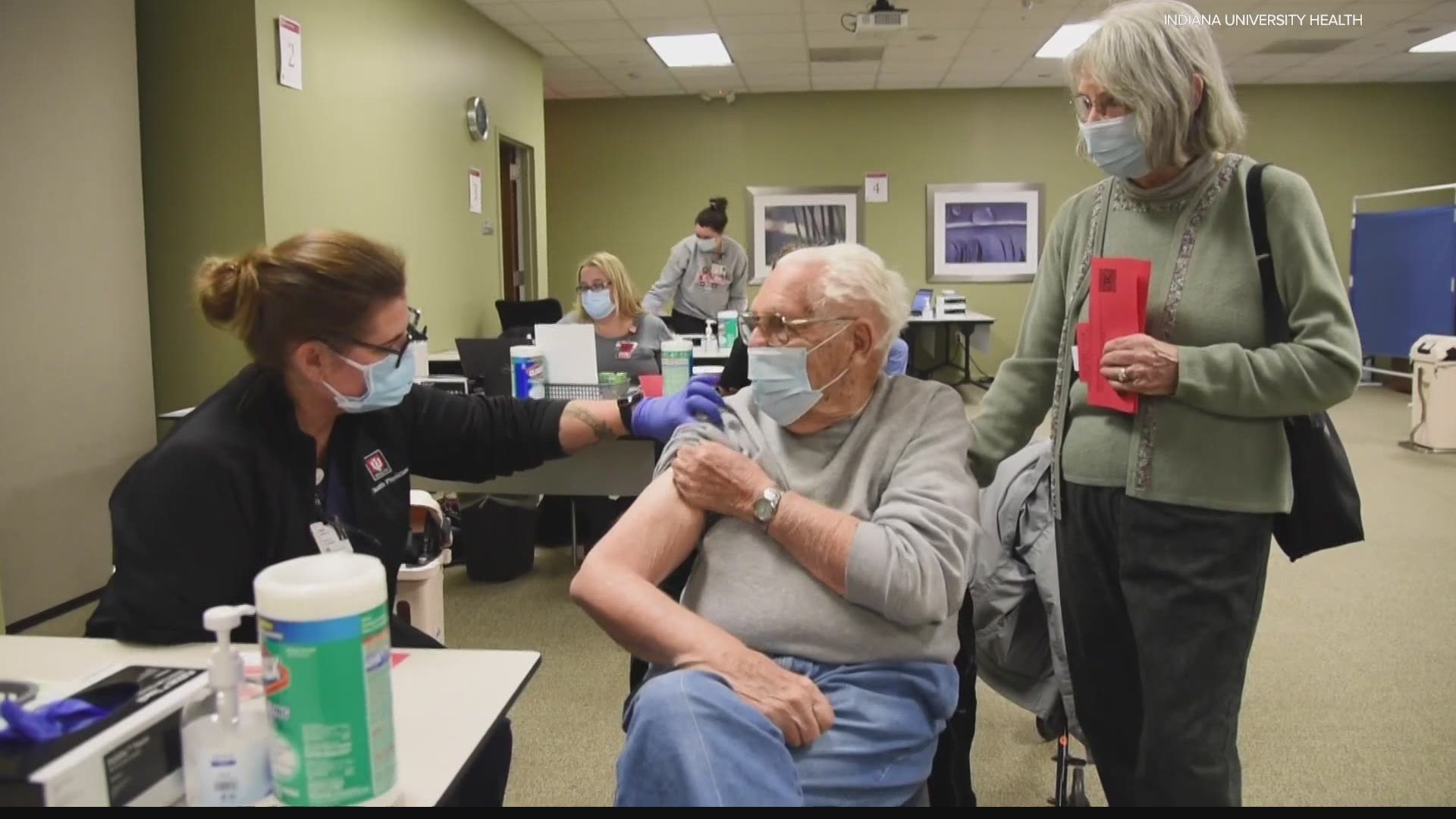 Thousands of people signed up to get vaccinated Friday as Indiana opened vaccinations to those over the age of 80.