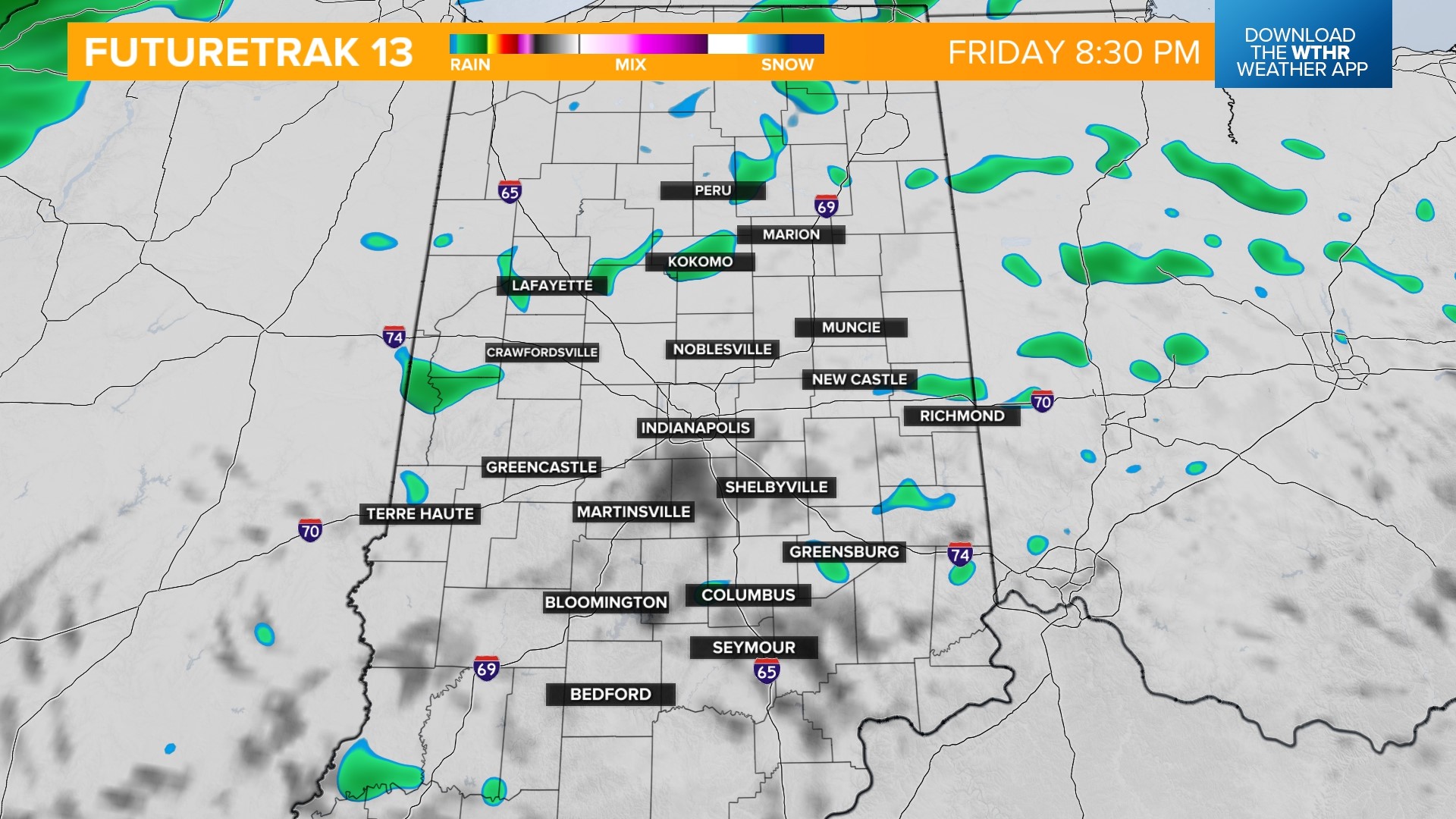 Steady rain tapers off to spotty showers | Weather Blog | wthr.com