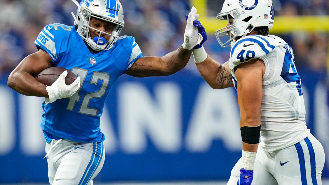 Indianapolis Colts stuff Detroit Lions' running game in 41-21 victory