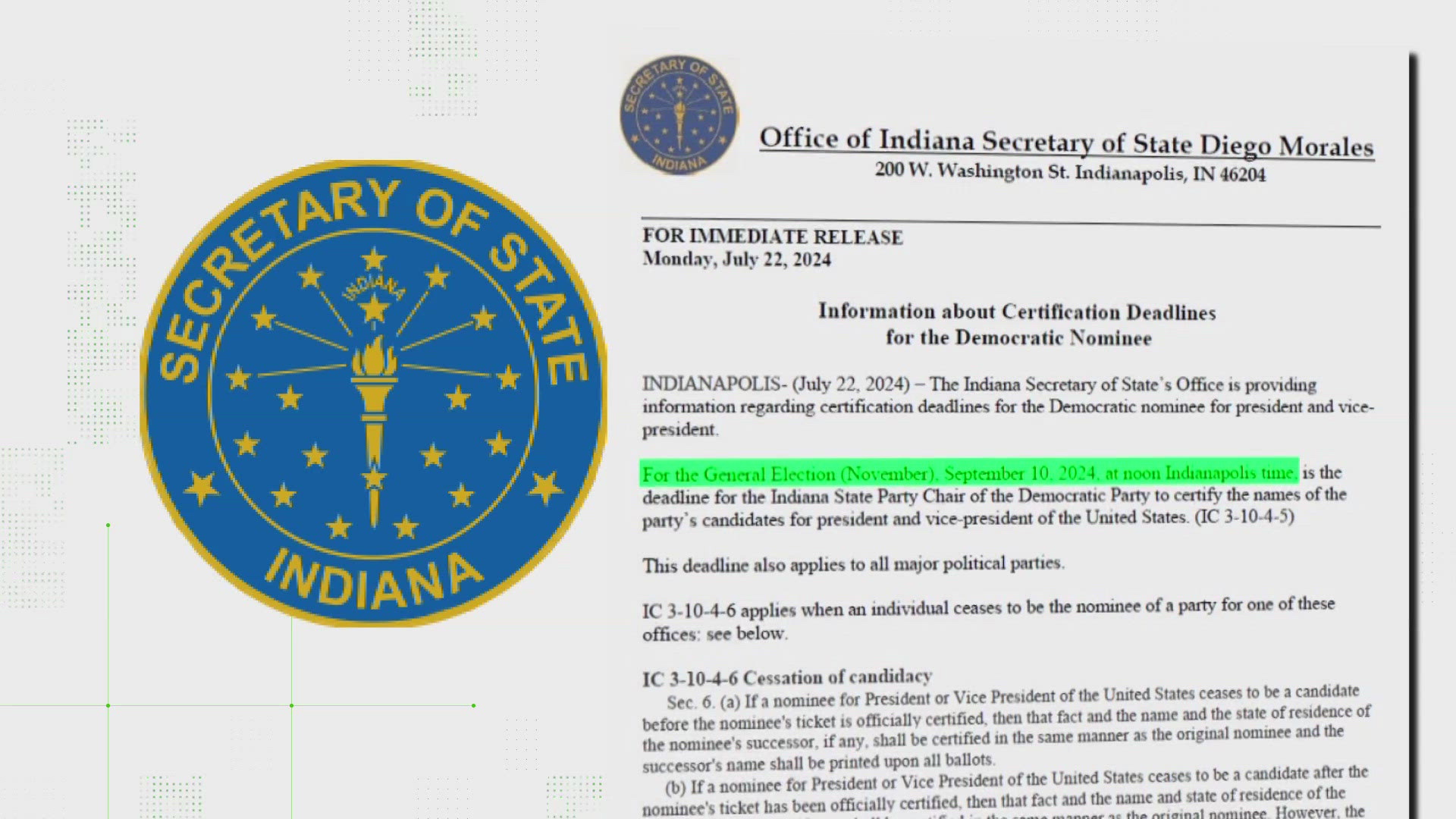 Nine secretaries of state report claims that it is too late to change the name of the Democrat’s candidate for president are false.