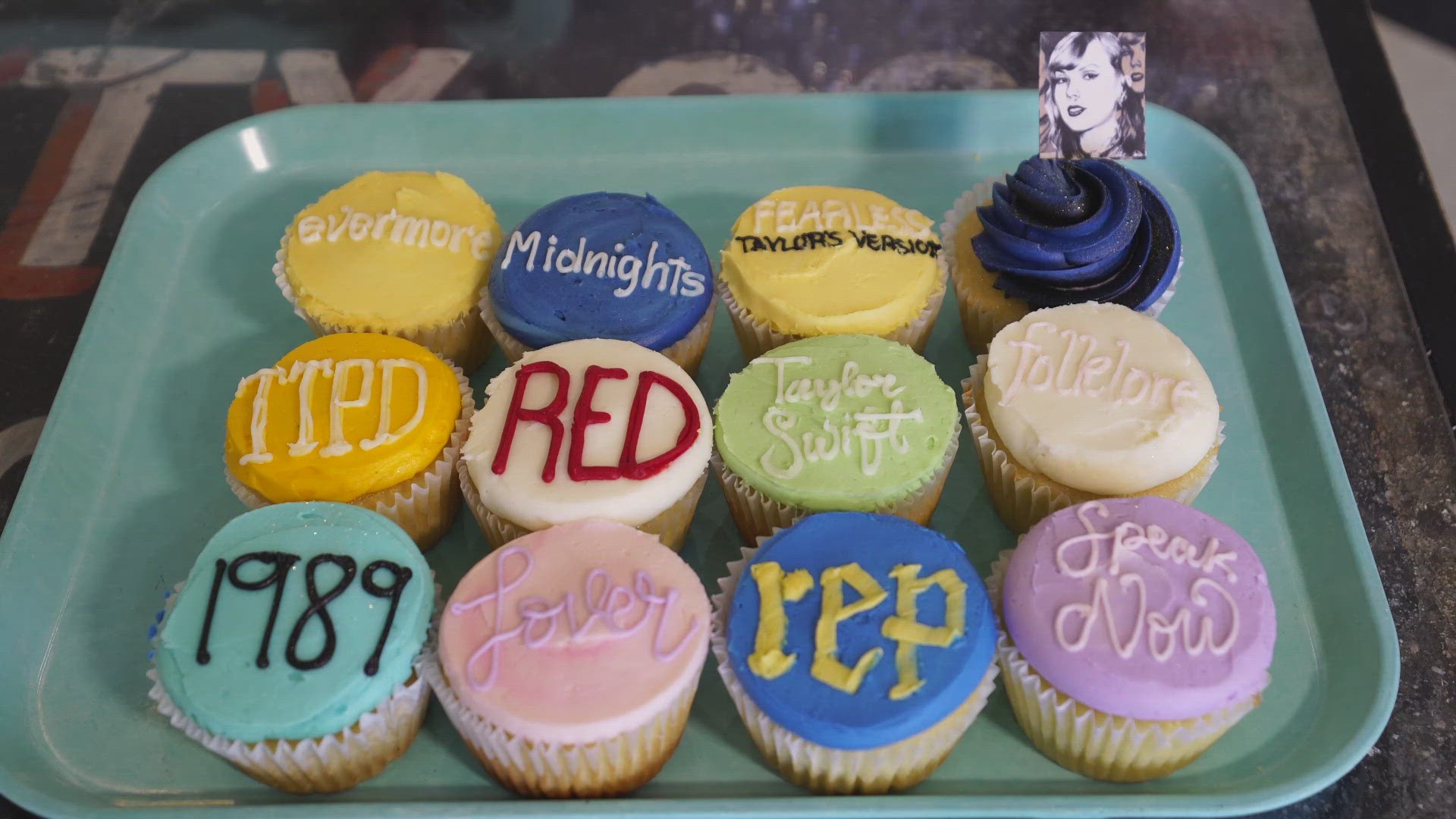 The Flying Cupcake in Carmel has new Taylor Swift-inspired cupcakes ready for Swifties visiting Indianapolis.