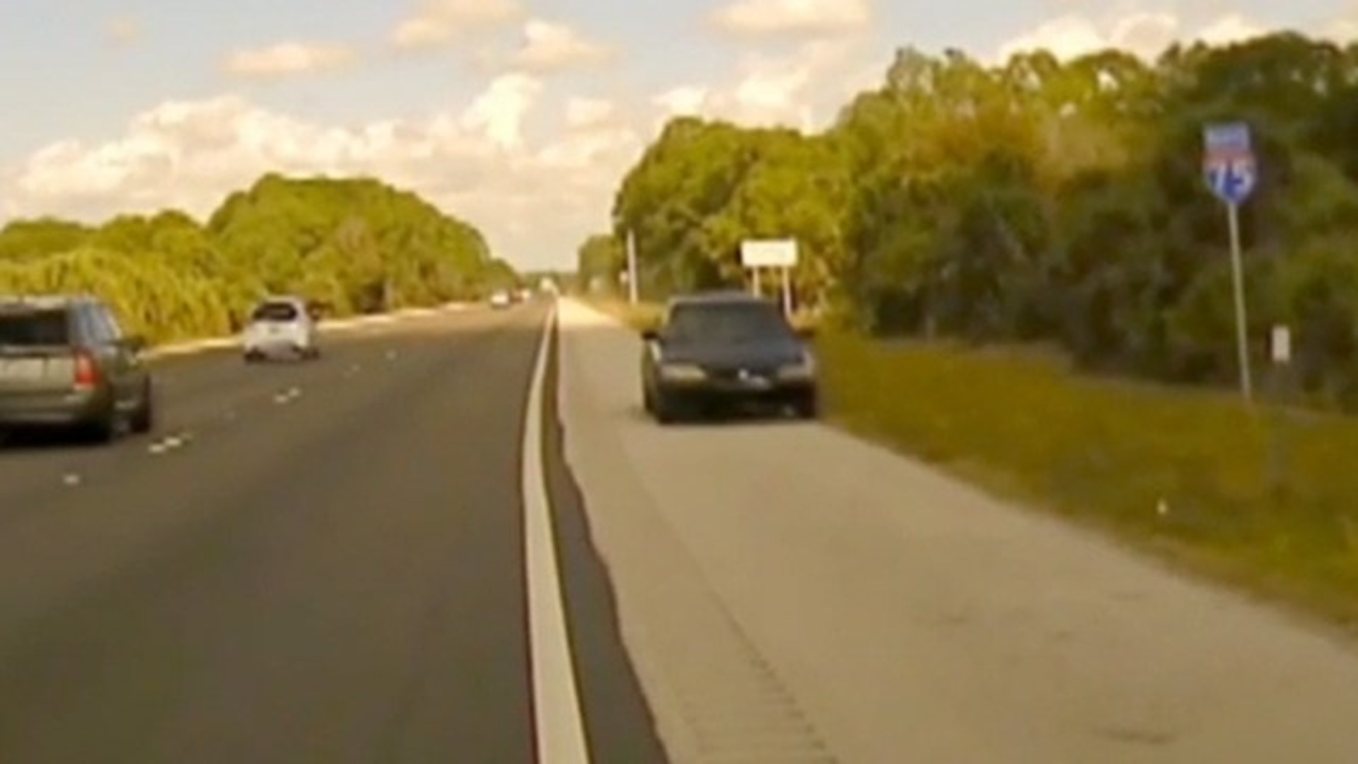 VIDEO: Florida driver caught on dashcam driving wrong way on highway ...