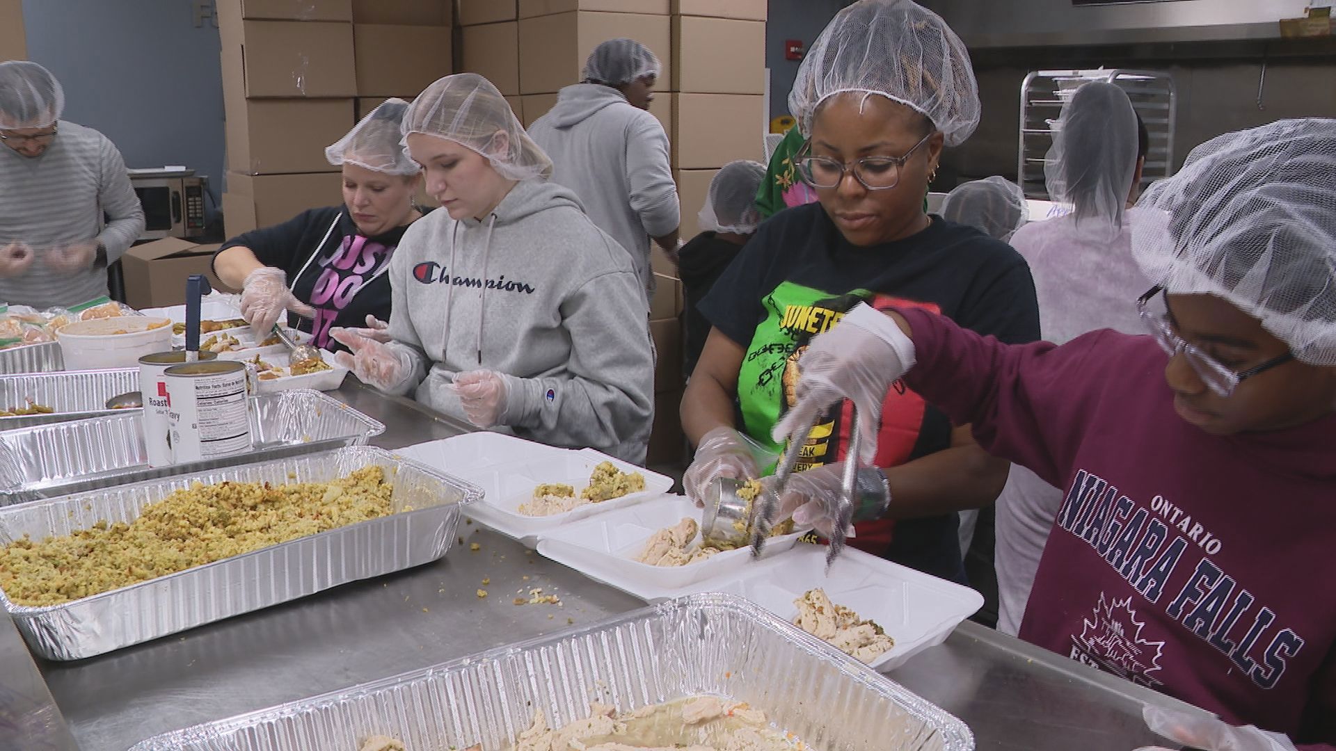 Samantha Johnson reports live with some of the volunteers making it all happen.