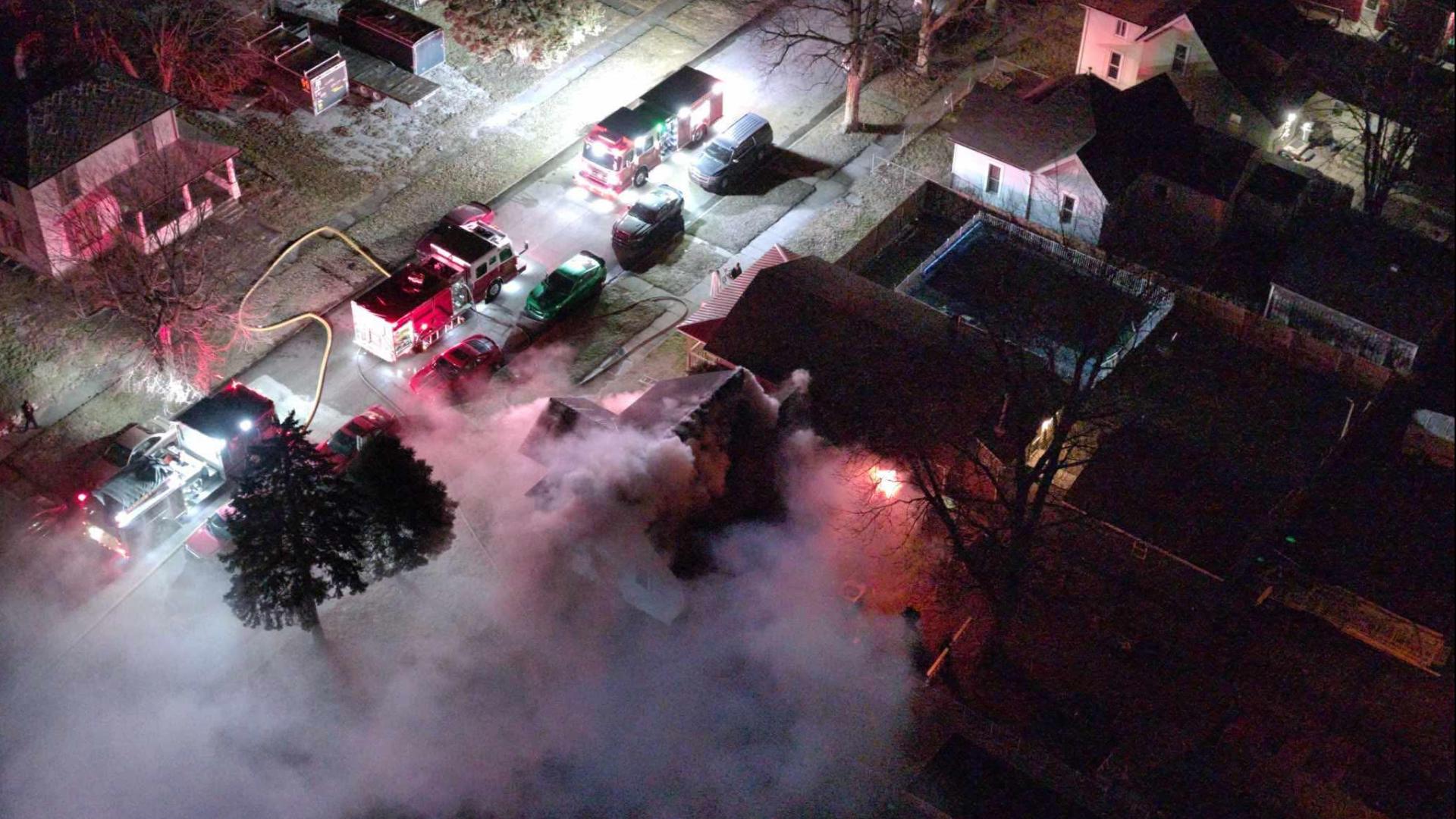 1 hospitalized after structure fire in Marion | wthr.com