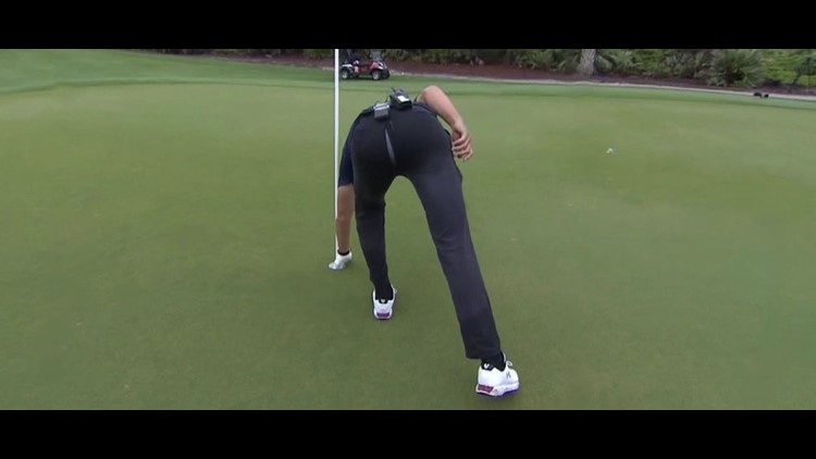 Tom Brady makes incredible shot, splits pants during charity golf match |  wthr.com