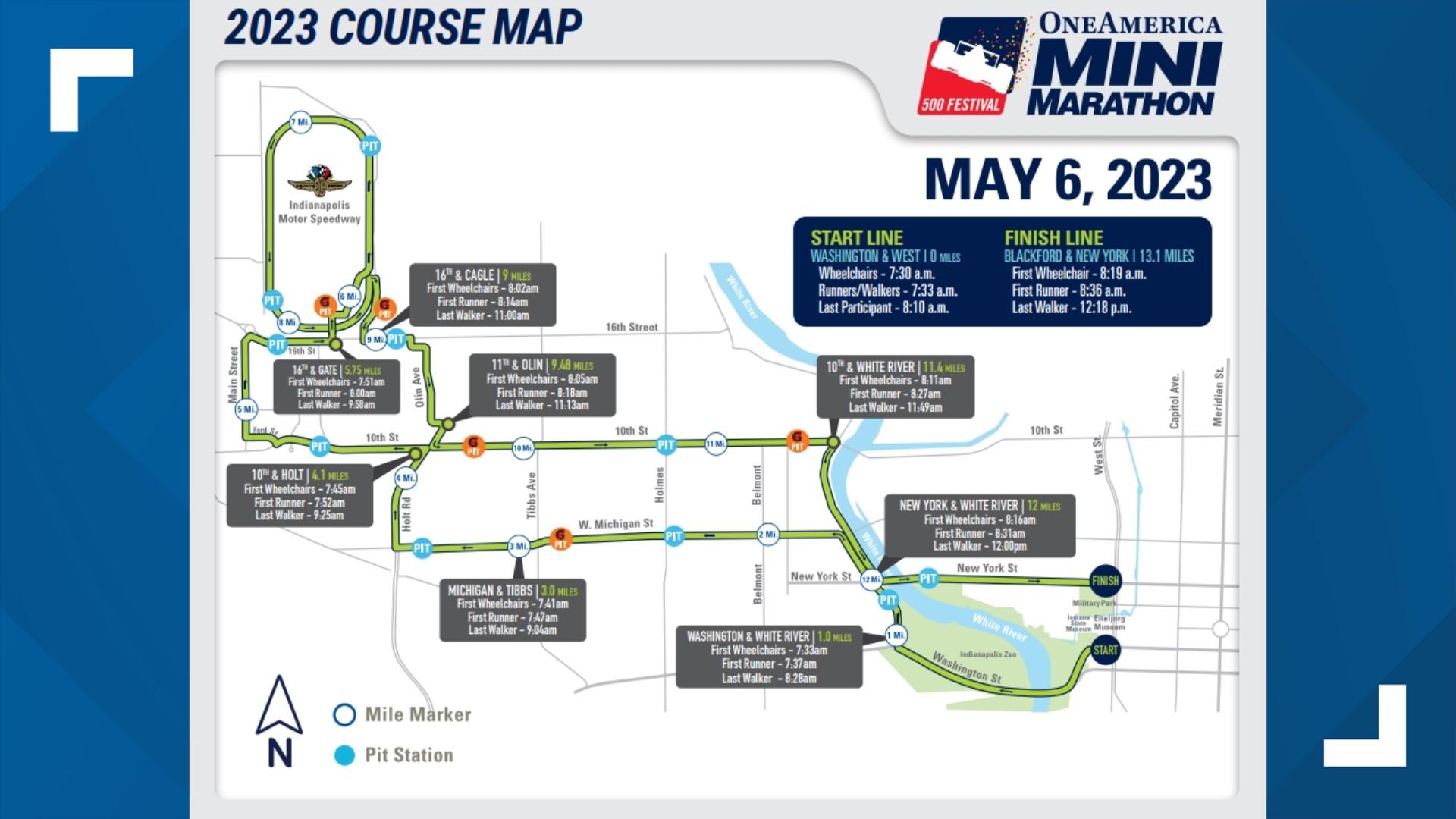 MiniMarathon street closures and course maps