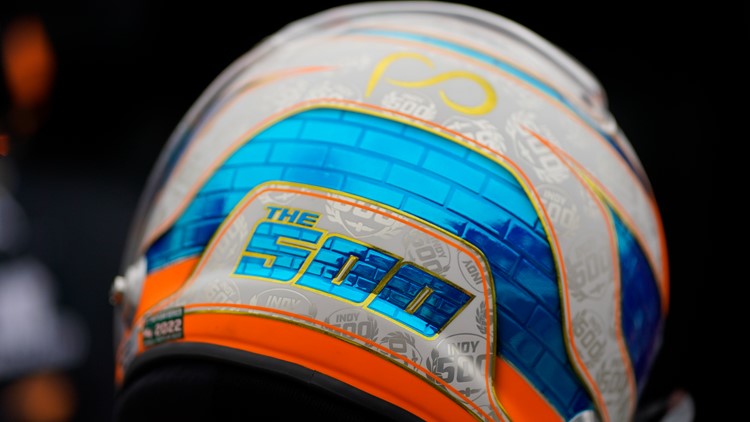 Indy 500 driver helmets styled to stand out