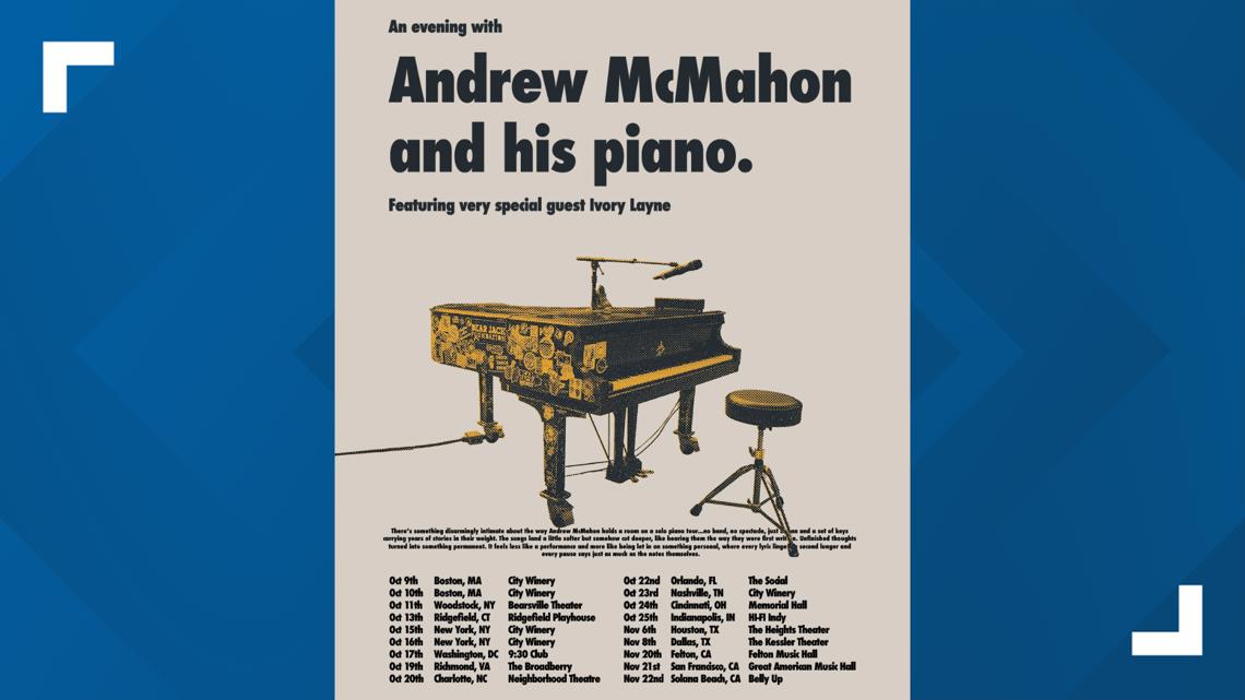 Pianist Andrew McMahon announces fall tour stop in Indianapolis