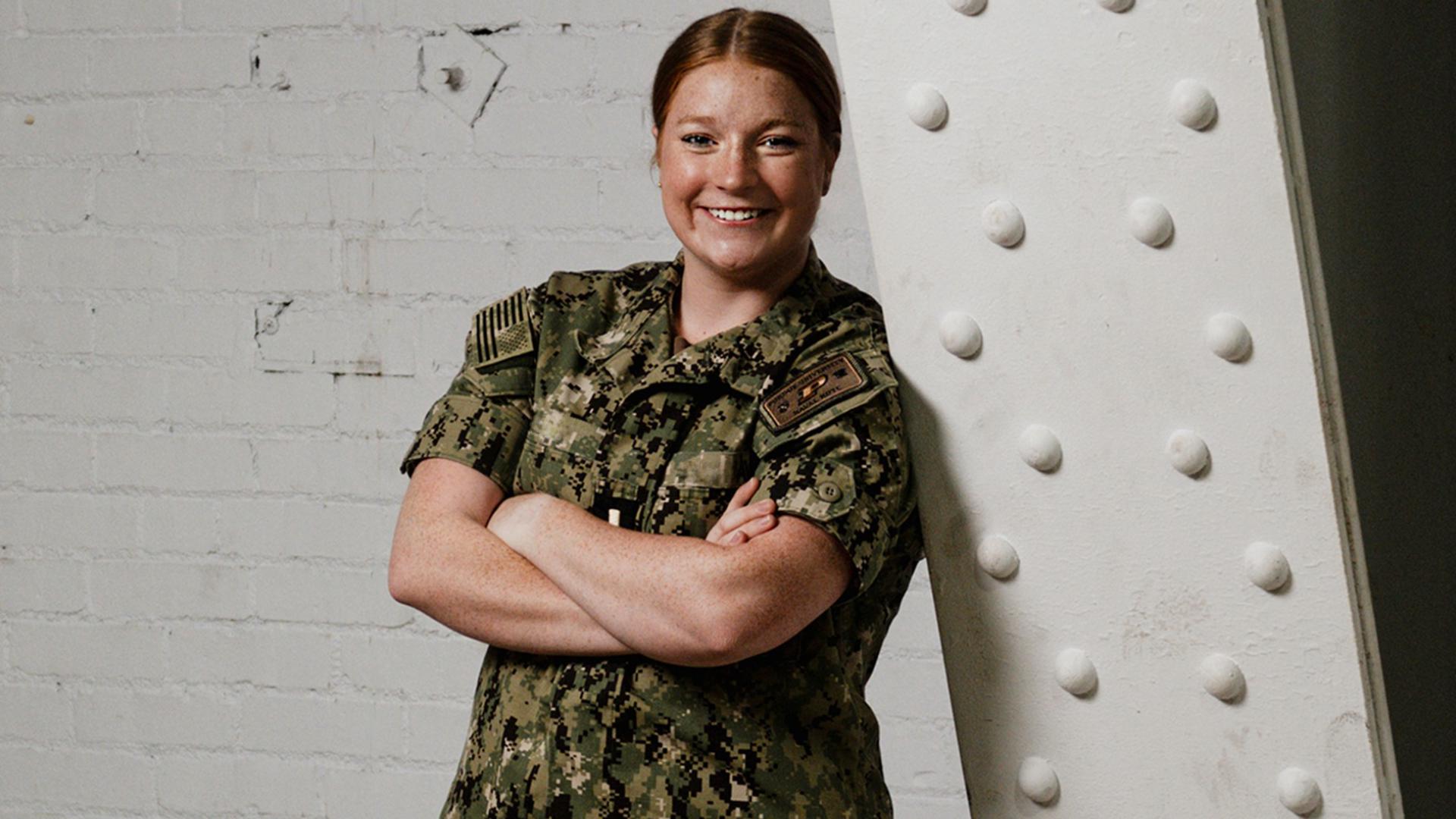 One of Purdue University’s newest graduates, Caitlin Clark, is also chasing her own dreams — not on the basketball court but in the U.S. Navy.