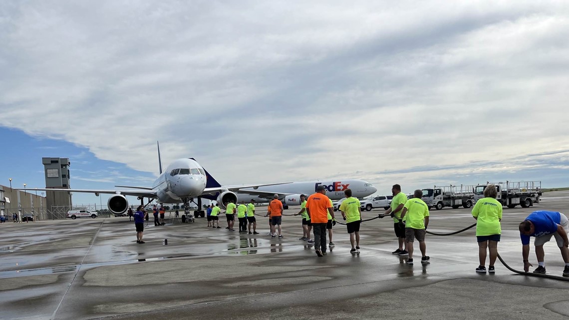 22nd Annual Special Olympics 'Plane Pull Challenge' held at IND