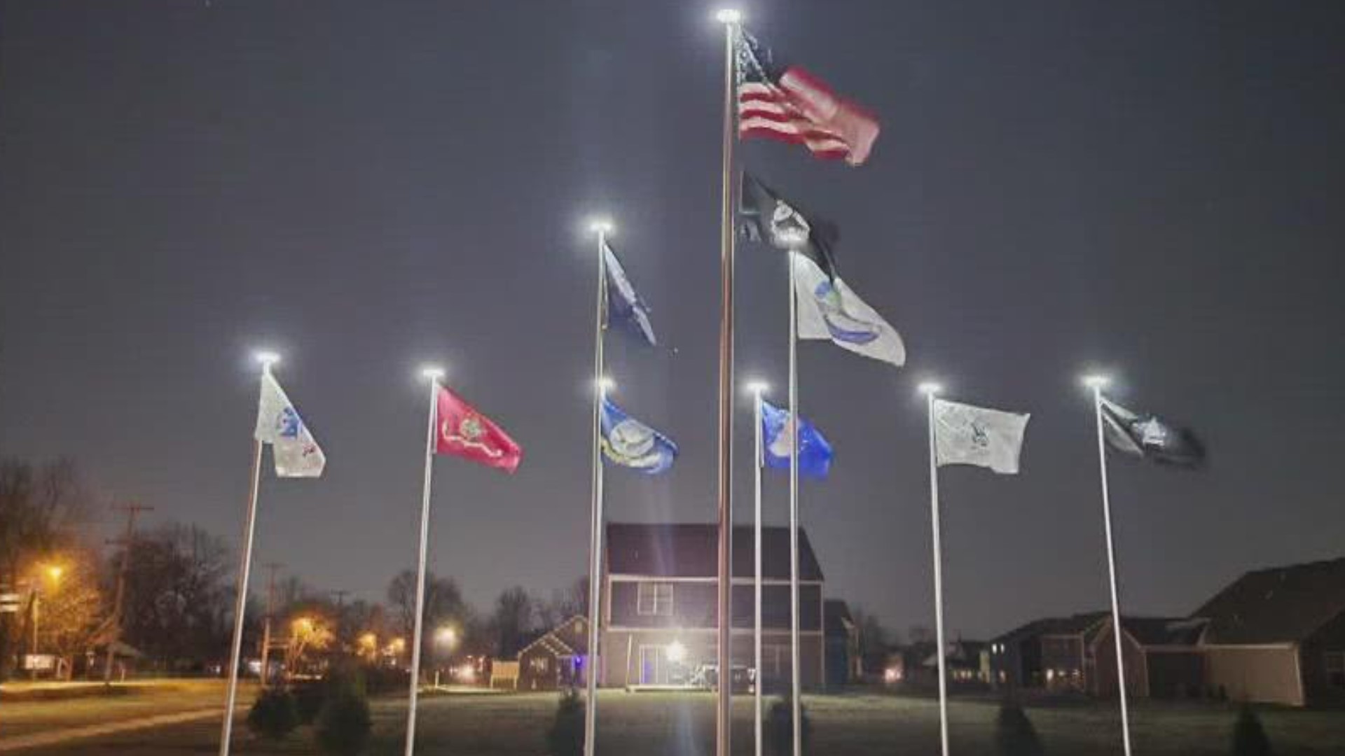 Eagle Scout project creates flag display in Whiteland | wthr.com