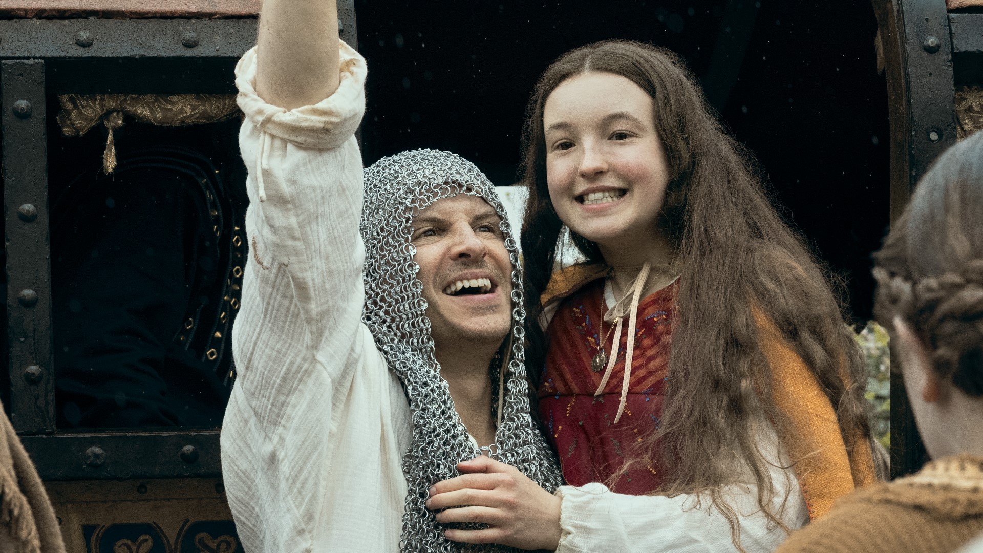 WTHR entertainment journalist Trevor Cox spoke with Bella Ramsey and Andrew Scott about the medieval comedy, which streams on Amazon Prime Video on Friday, Oct. 7.