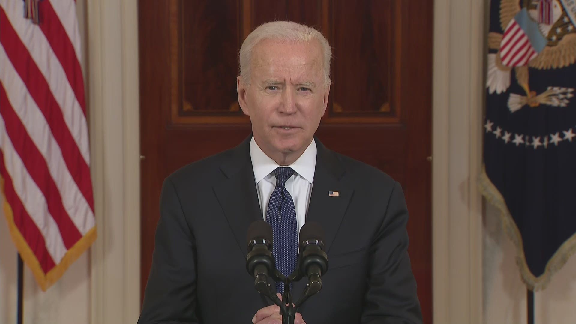 President Joe Biden spoke Thursday afternoon about the reported cease fire between Israel and Hamas.