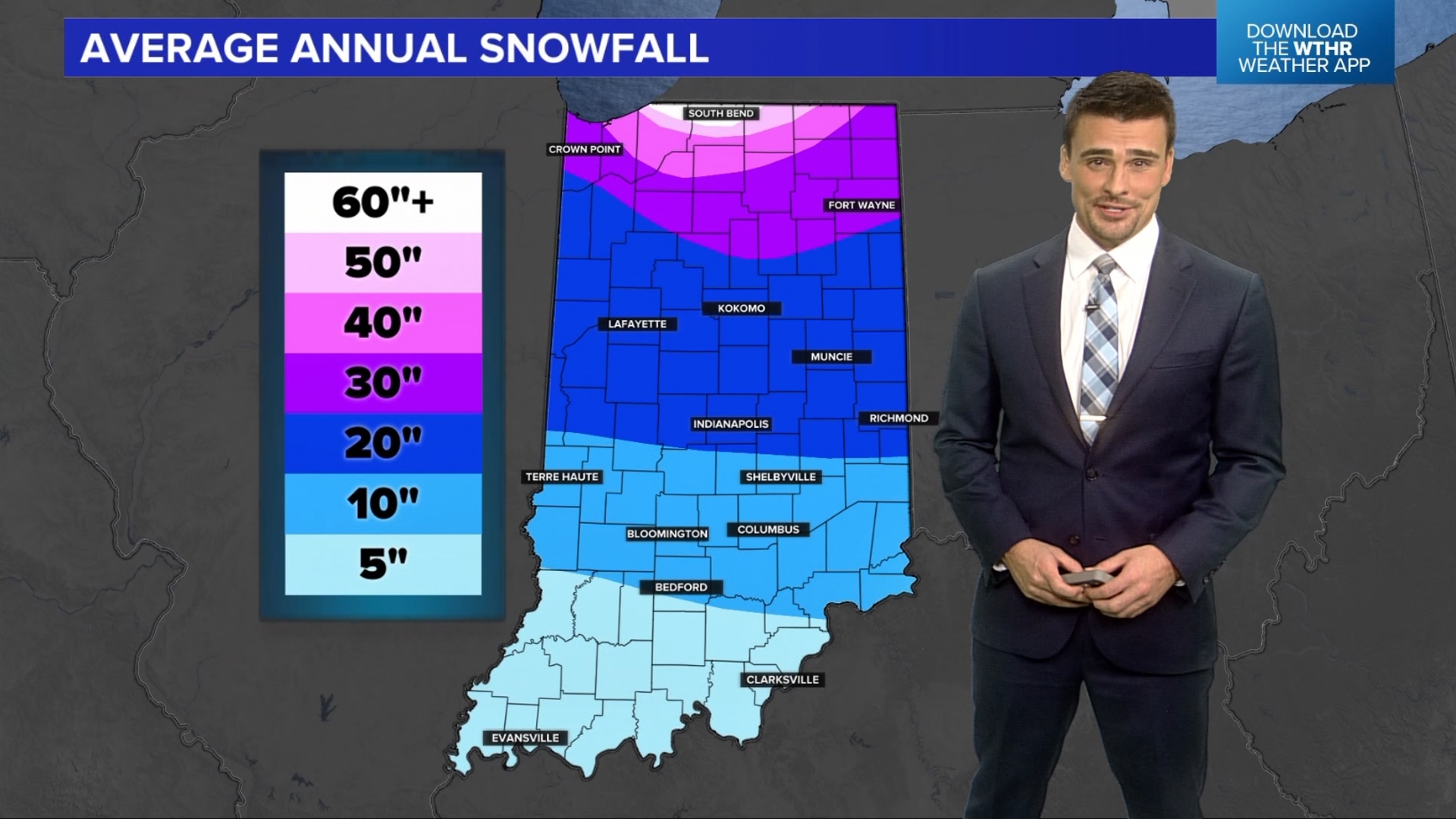 These are averages. Every year you will get more or less snow. Rarely do you get "average" but it's a good baseline on what to expect. It ranges from north to south.