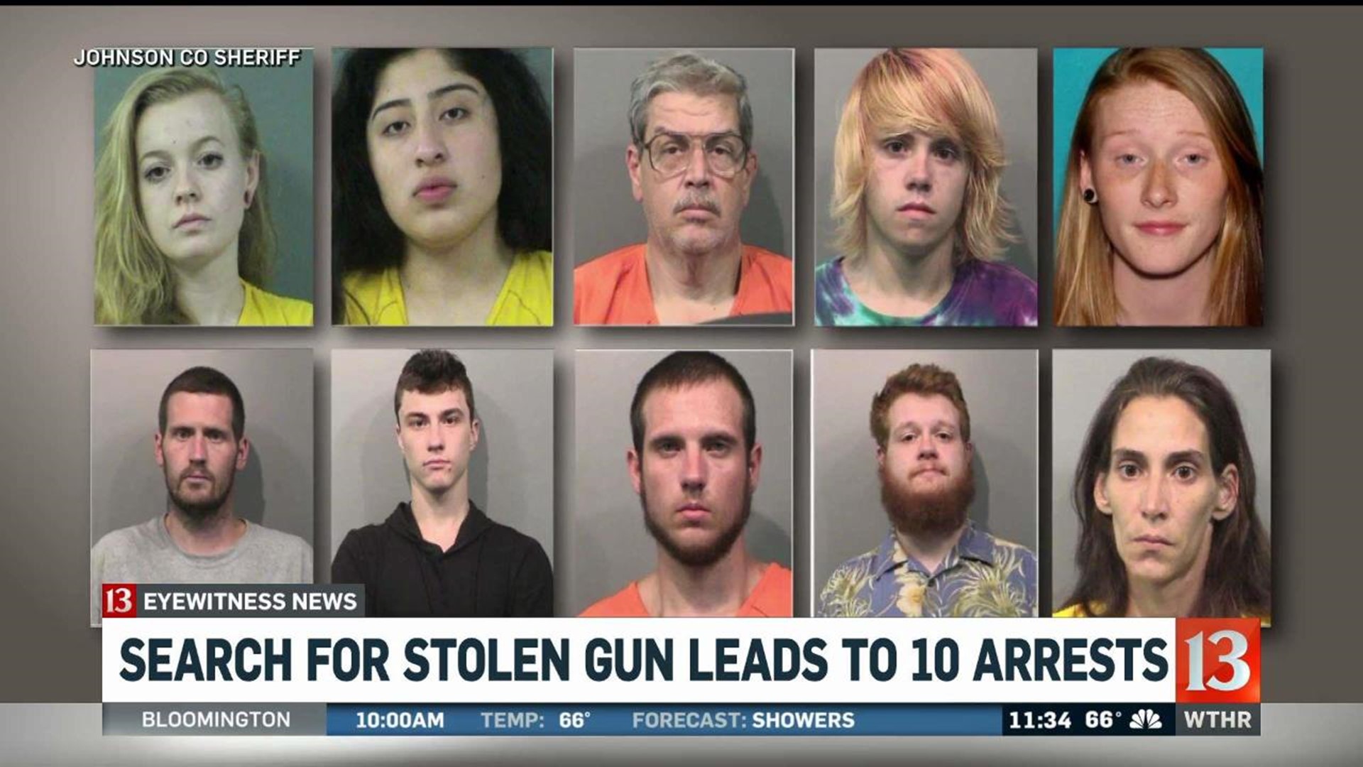 10 people arrested in Greenwood after search found stolen gun, drugs