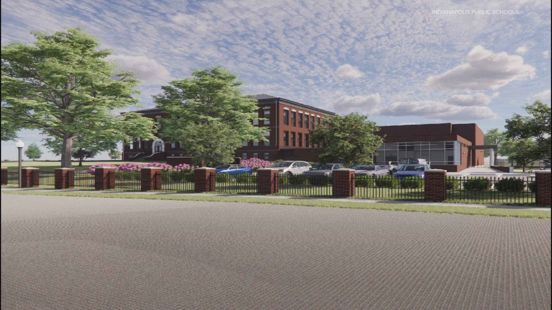 Tuesday afternoon, the school broke ground on a new street safety project, which will start when crews tear down Brown Library.